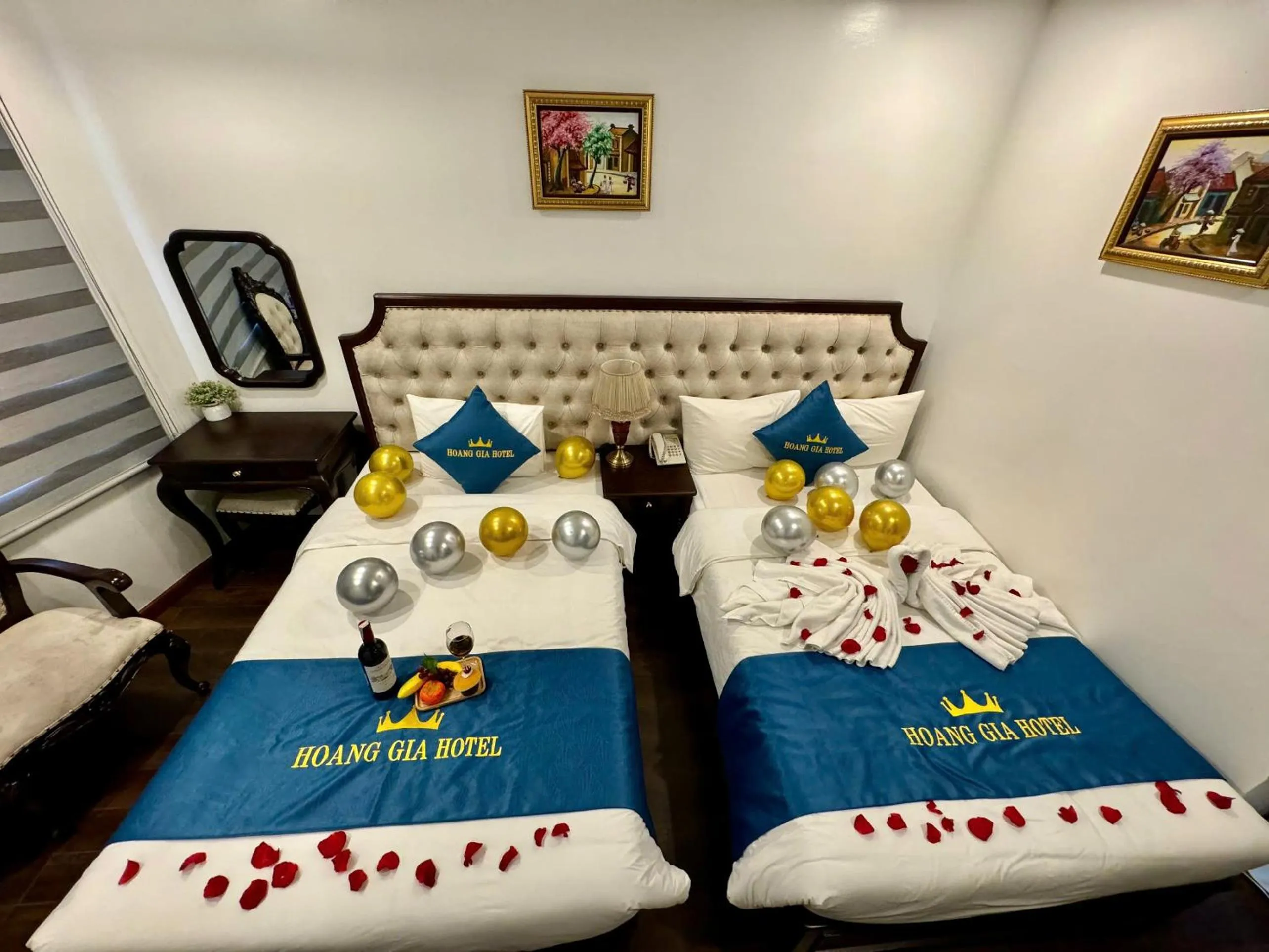 Bed in Hoàng Gia Hotel Nhân Hòa