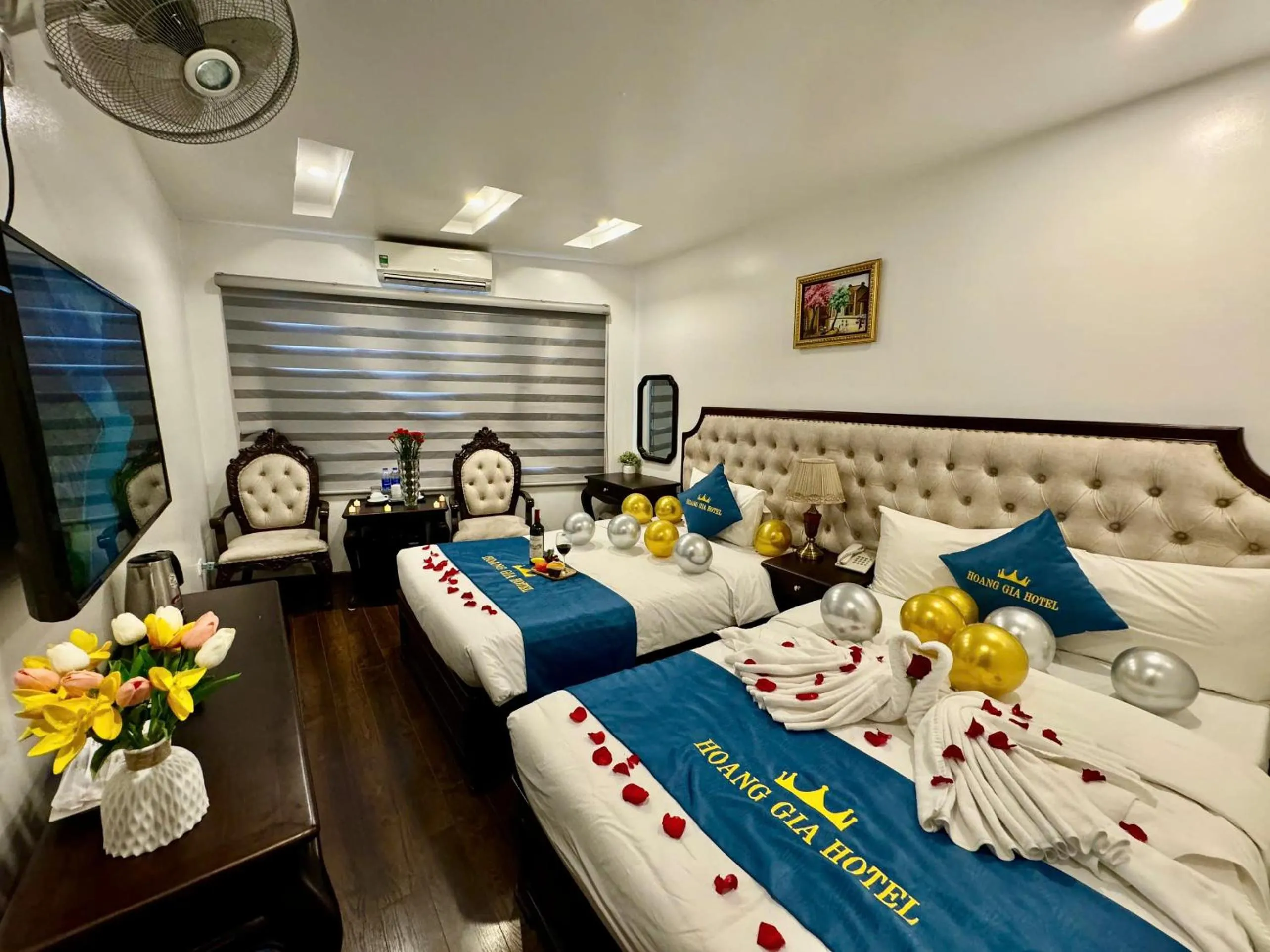 Bed in Hoàng Gia Hotel Nhân Hòa