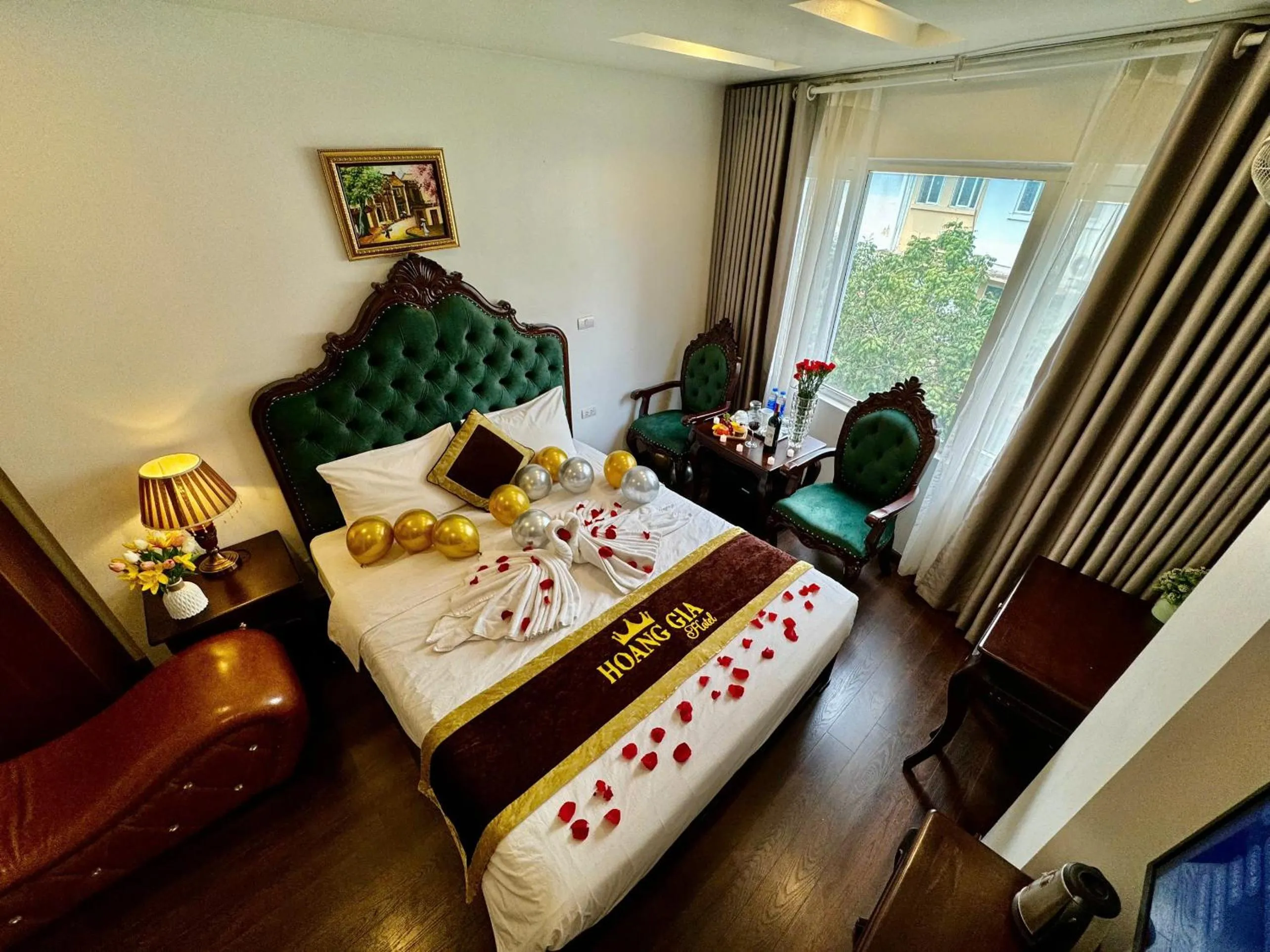 Bed in Hoàng Gia Hotel Nhân Hòa