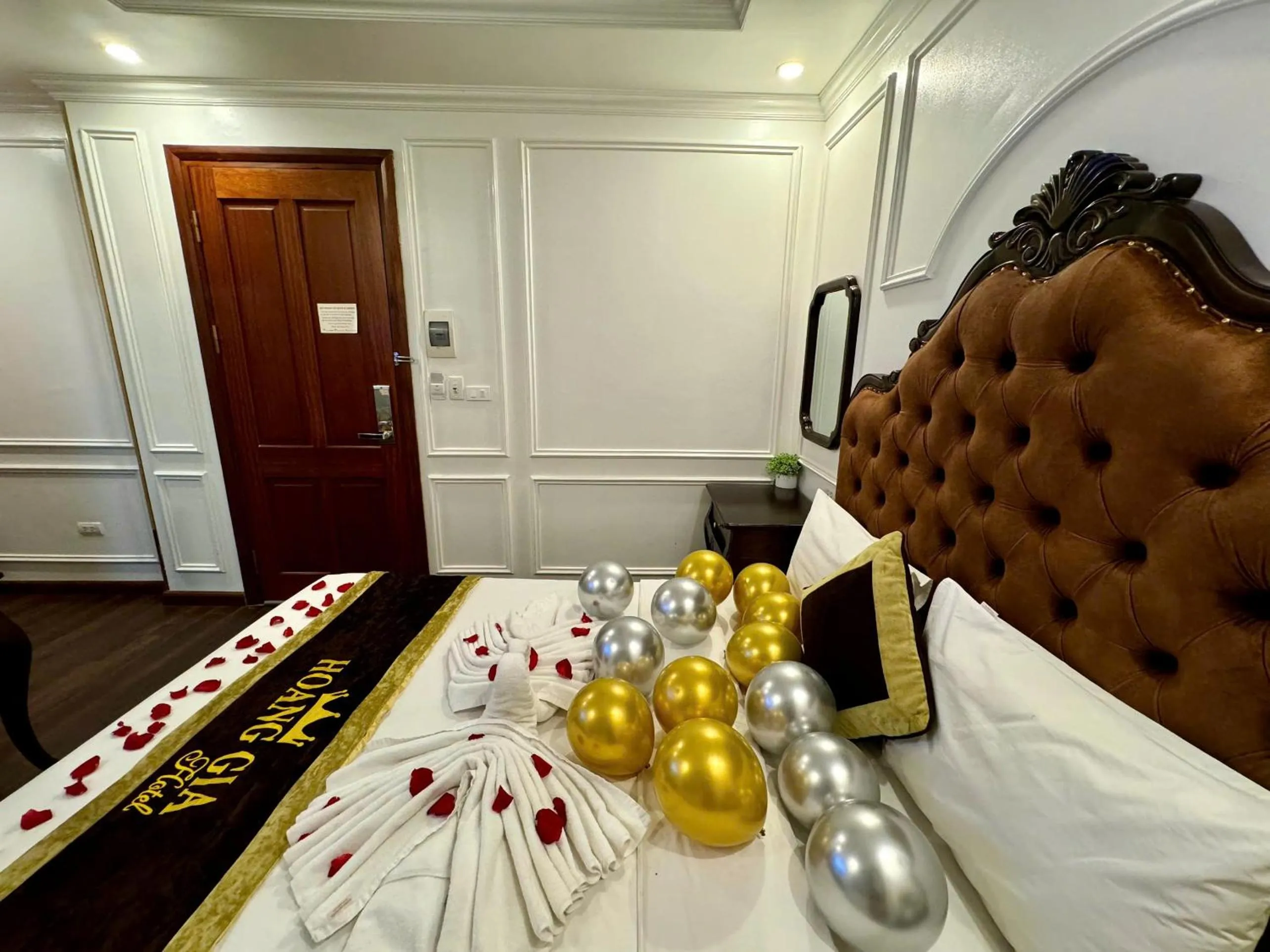 Bed in Hoàng Gia Hotel Nhân Hòa