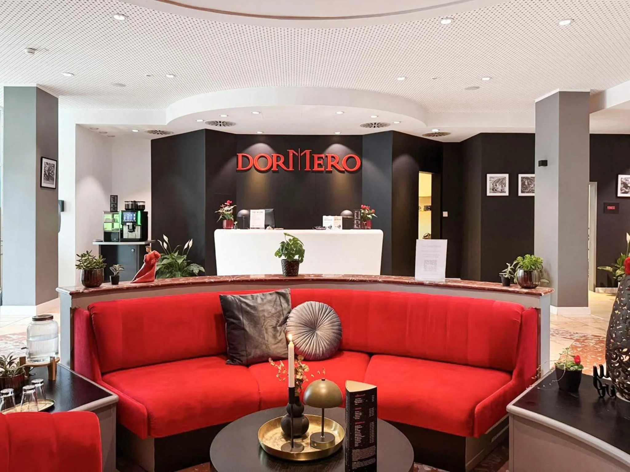 Lobby or reception in DORMERO Hotel Weingarten