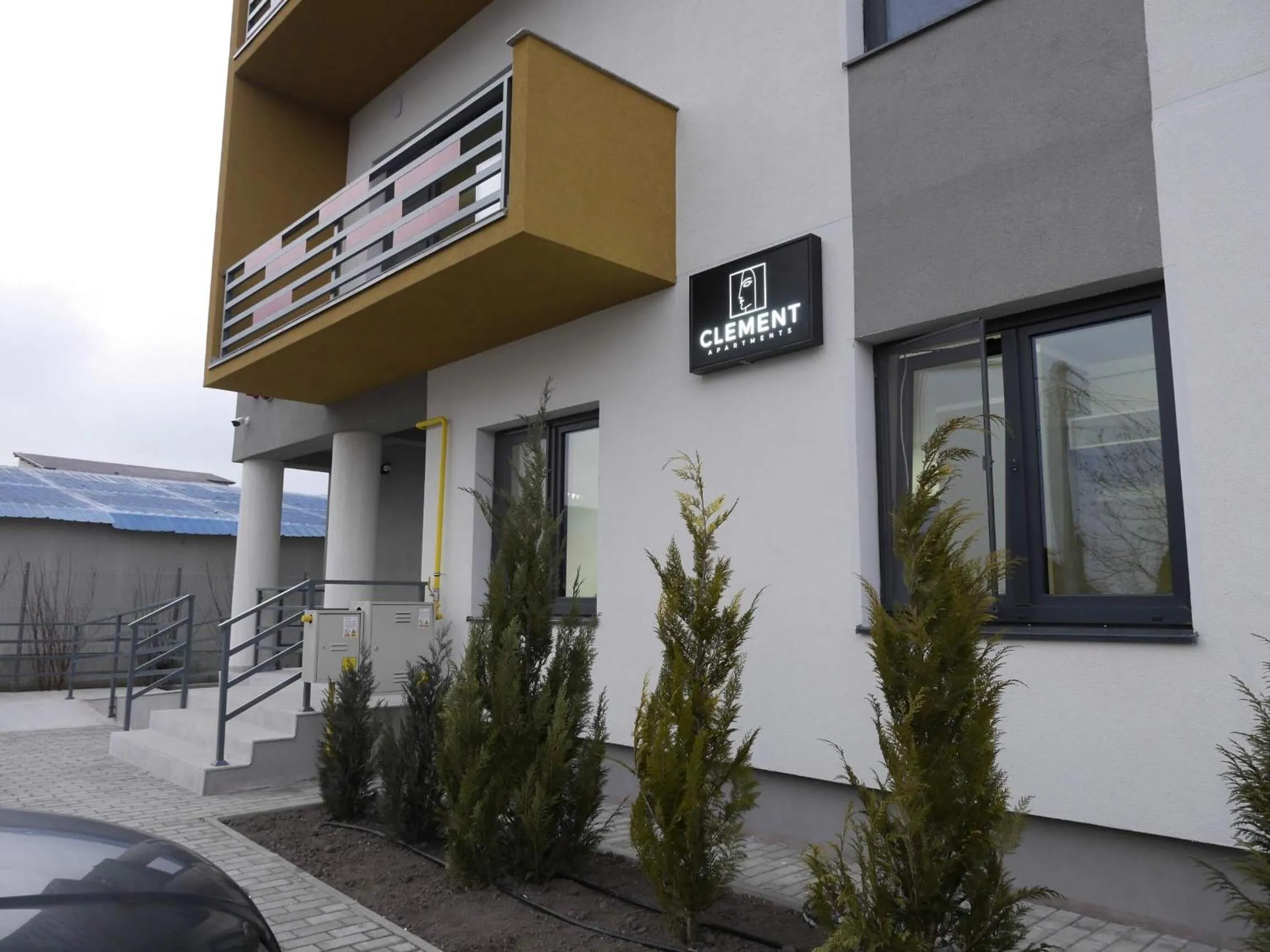 Facade/entrance in Clement Apartments