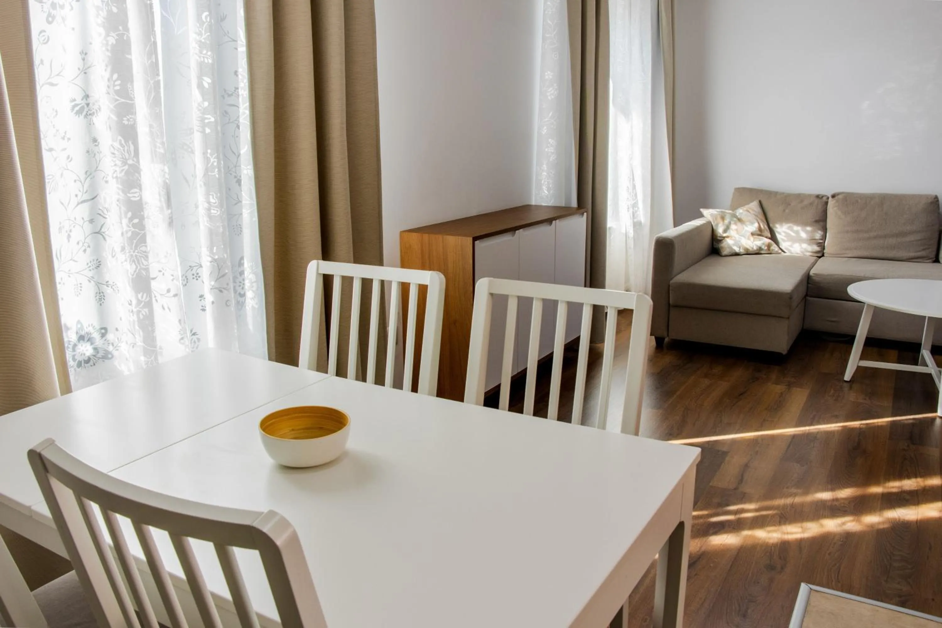 Living room in Clement Apartments