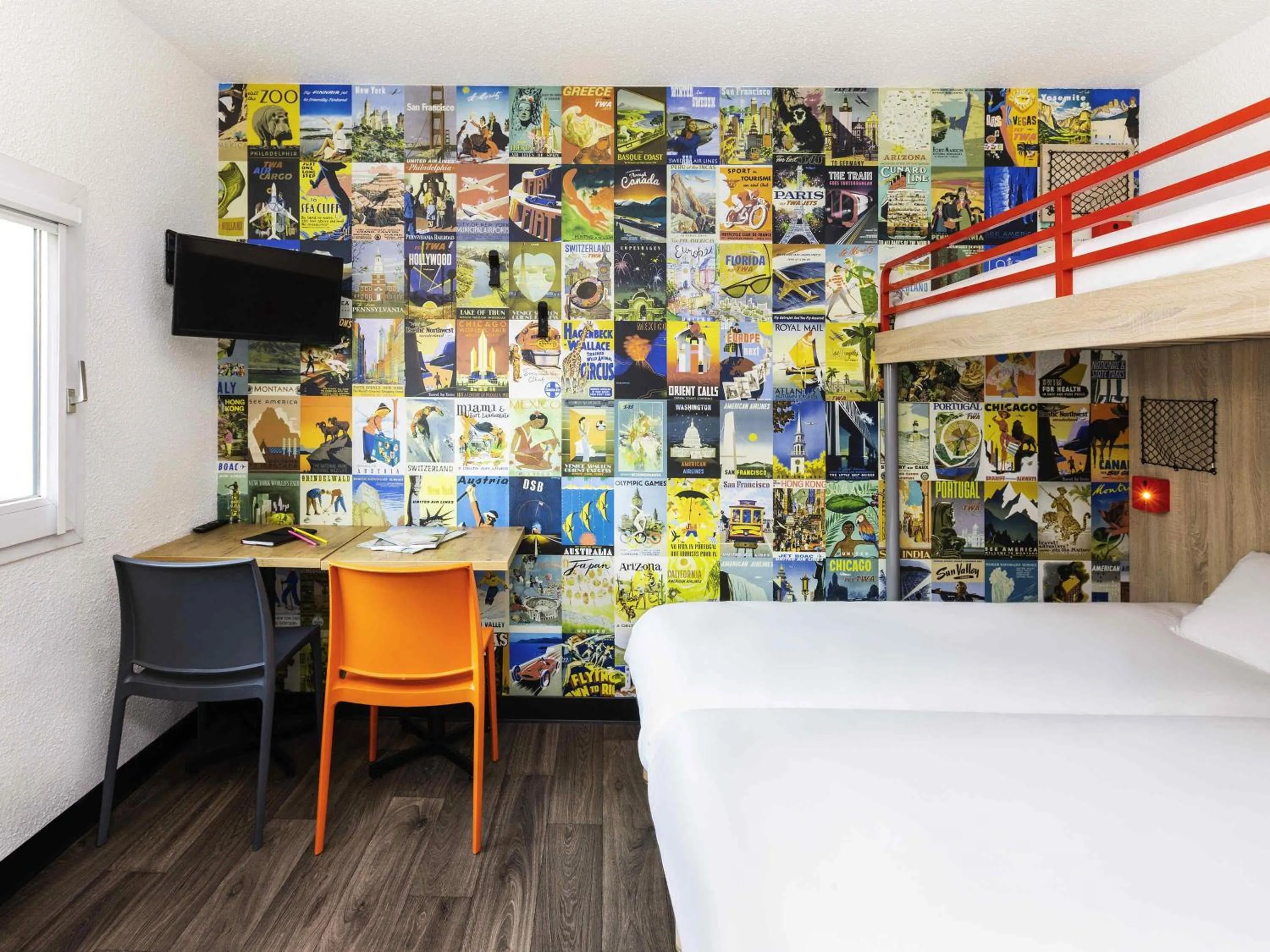 Bedroom, Bed in hotelF1 Cholet