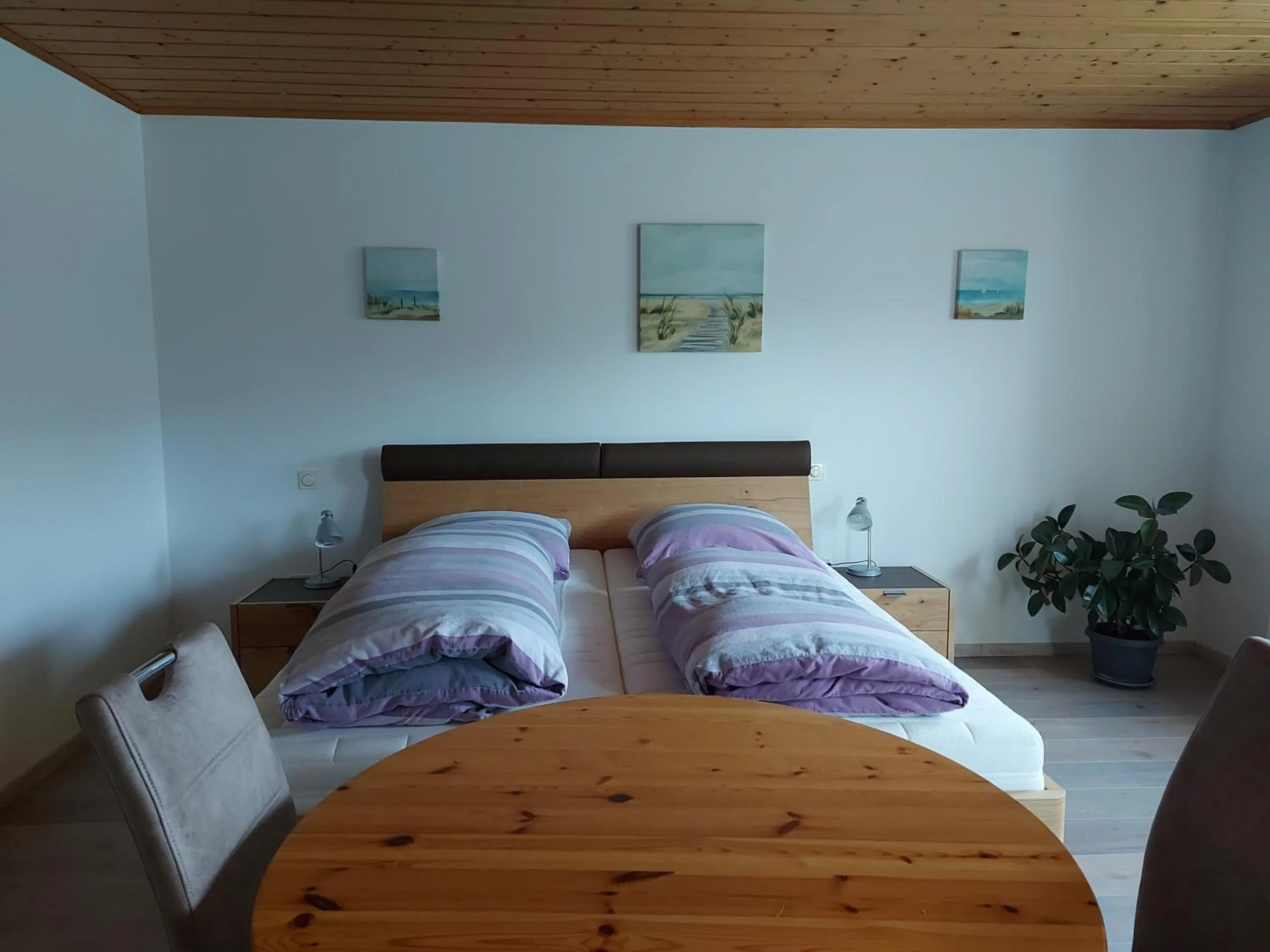 Bed in Renates Ferienhaus