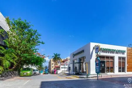 Street view in Oceanfront Condo a Block Off 5th in Heart of Playa