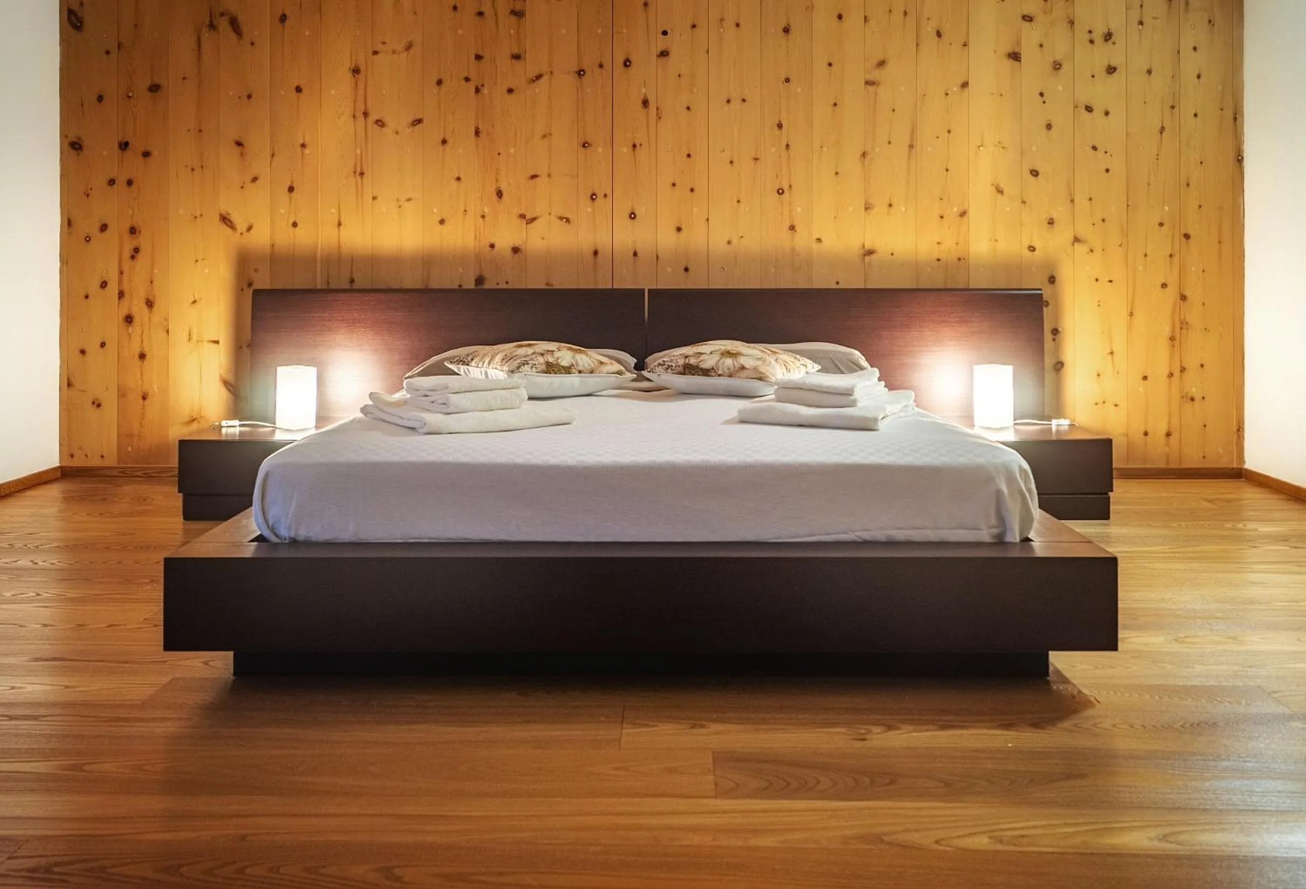 Bed in Wooden house