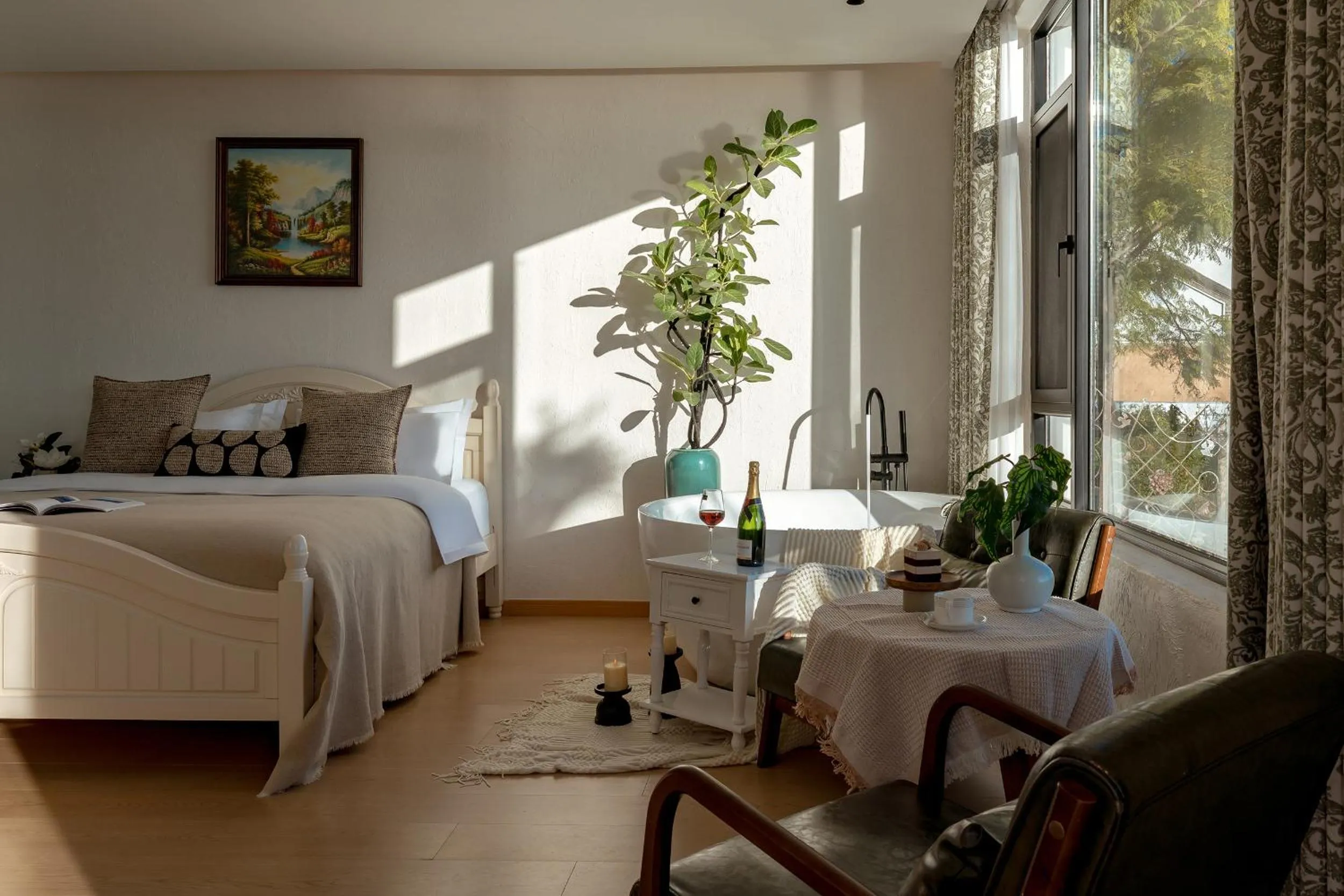 Bed in Blue Sea Hotel