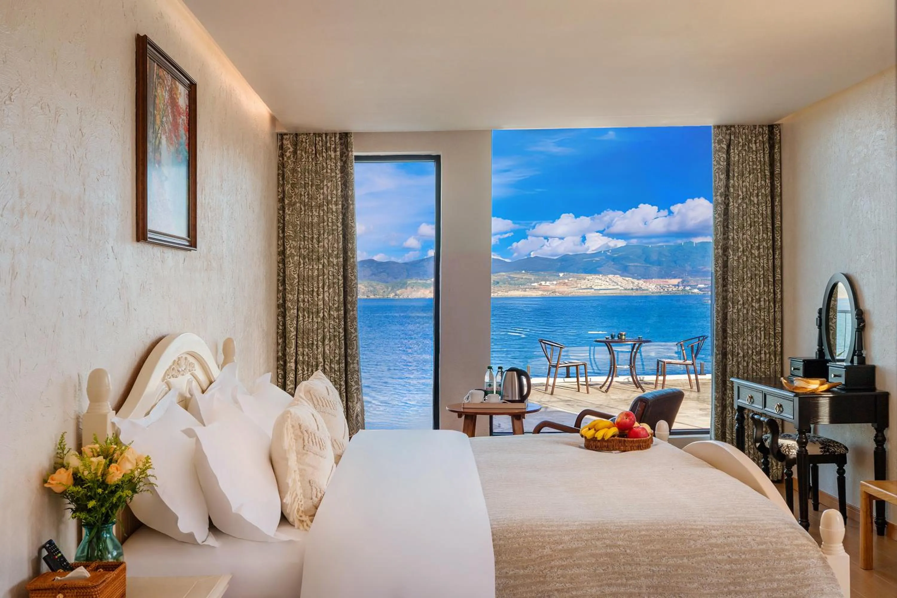 Bed in Blue Sea Hotel