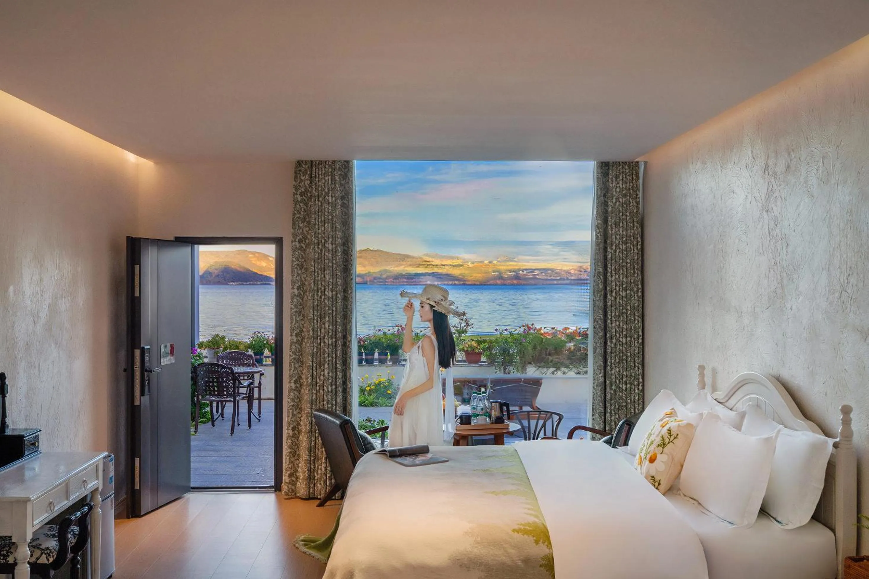 Bed in Blue Sea Hotel