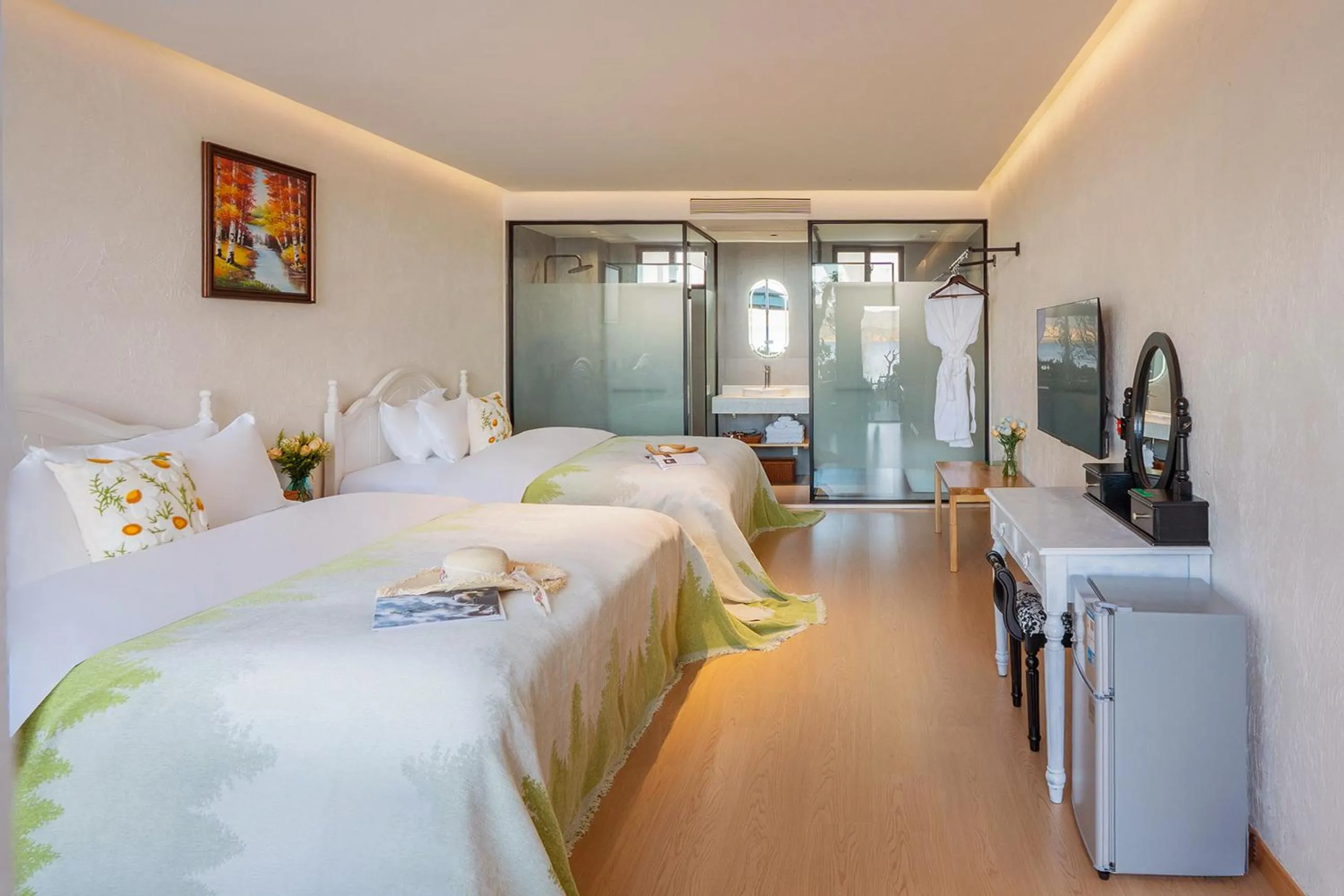 Bed in Blue Sea Hotel