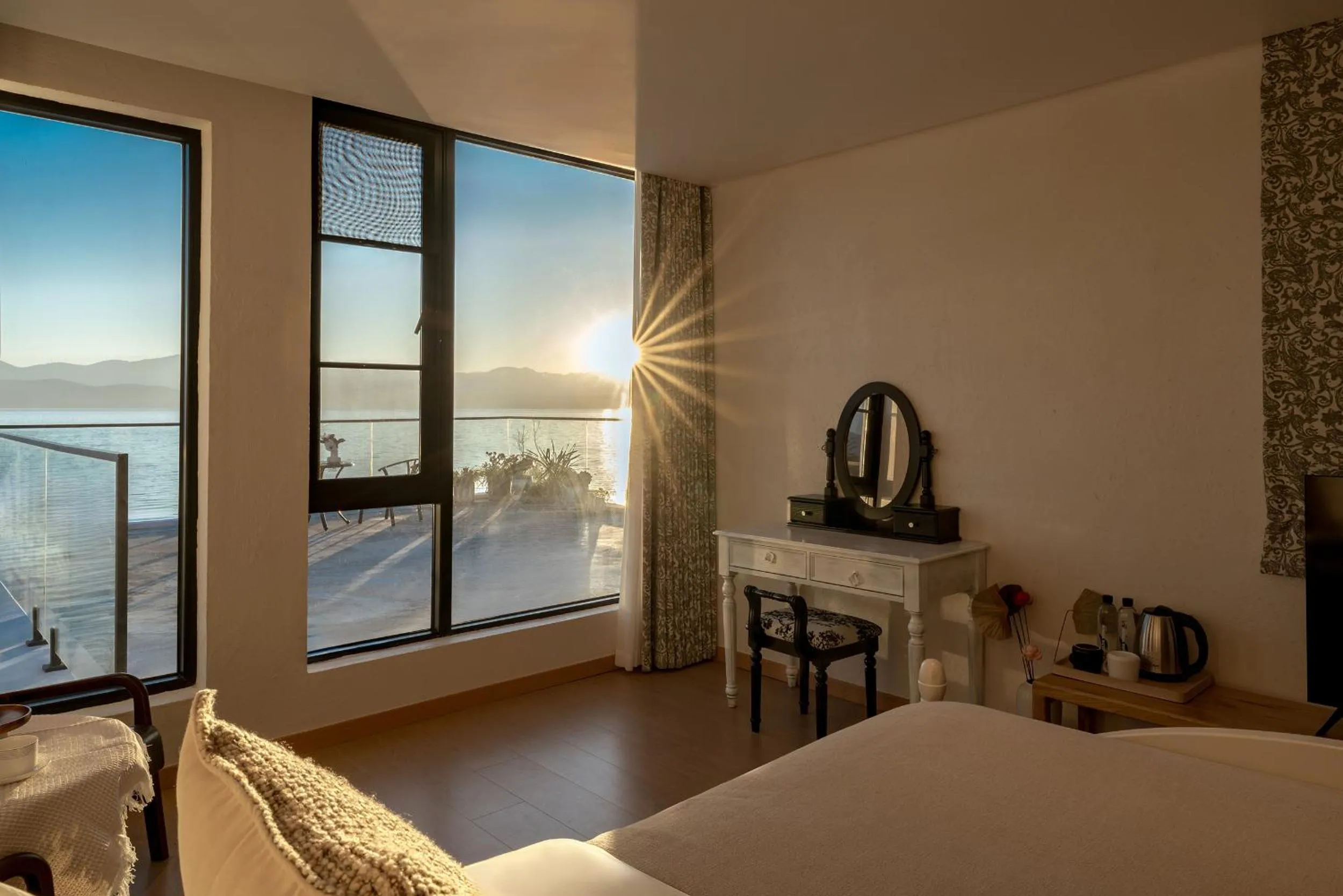 Bed in Blue Sea Hotel