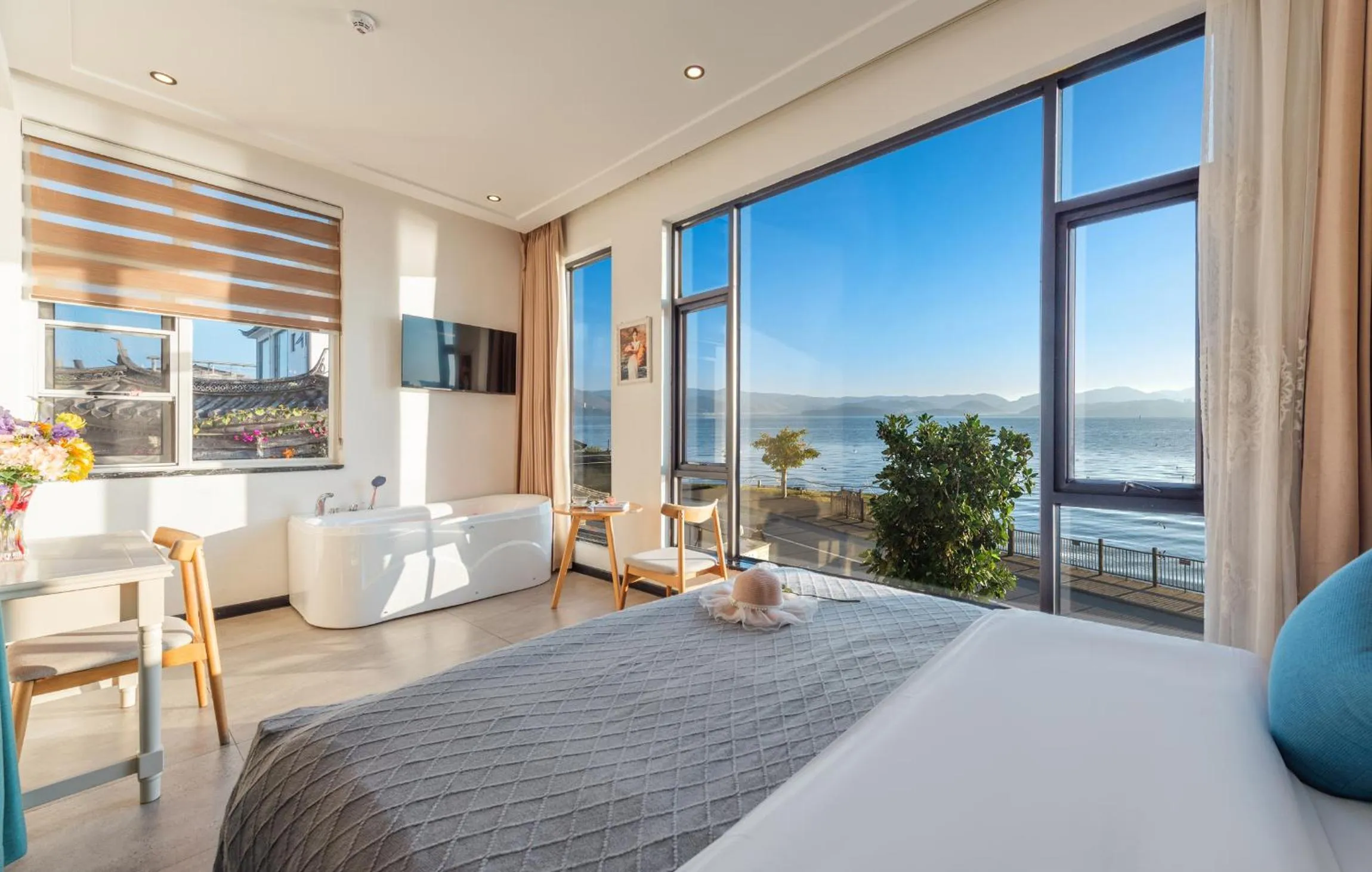 Bed in Blue Sea Hotel