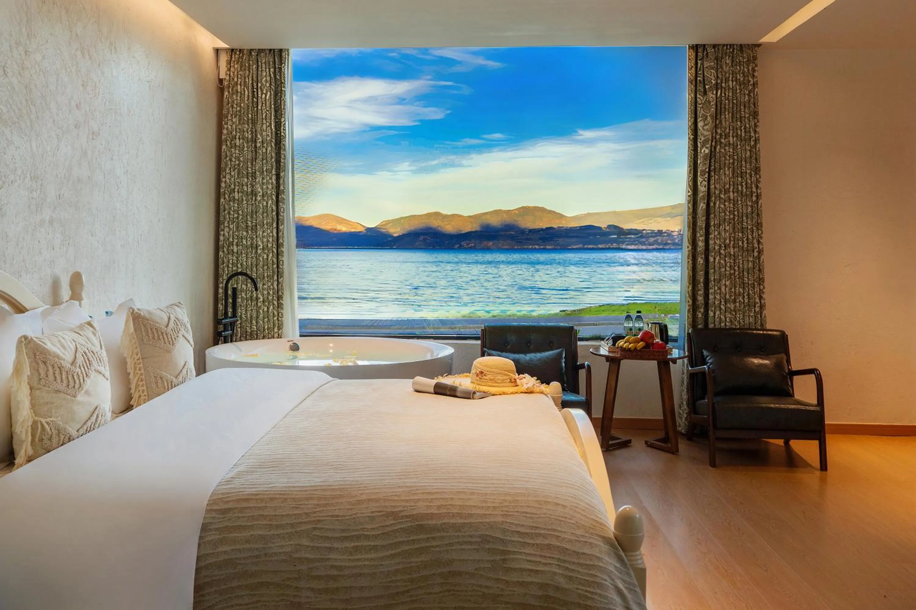 Bed in Blue Sea Hotel