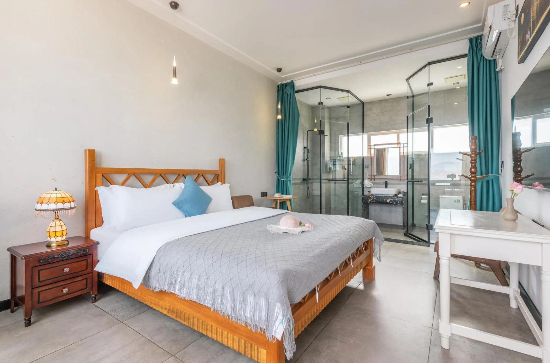 Bed in Blue Sea Hotel