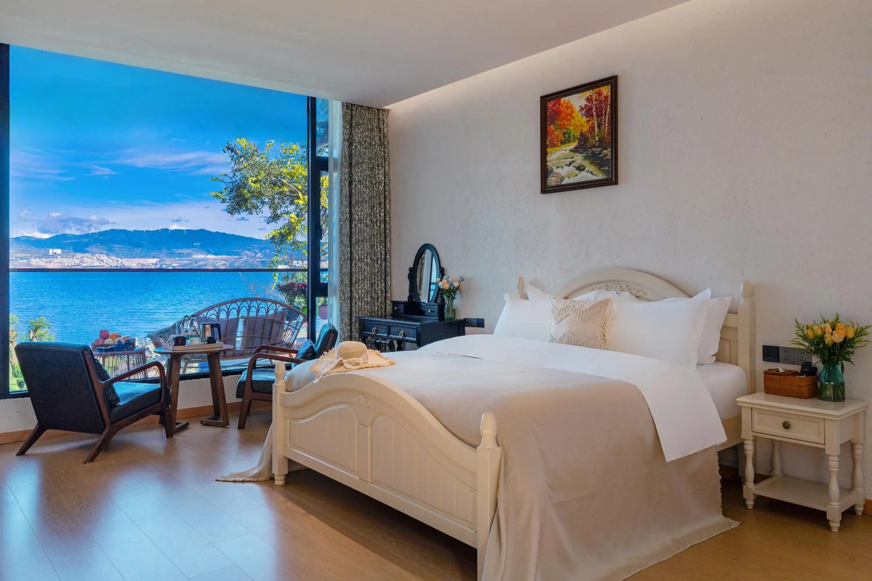 Bed in Blue Sea Hotel