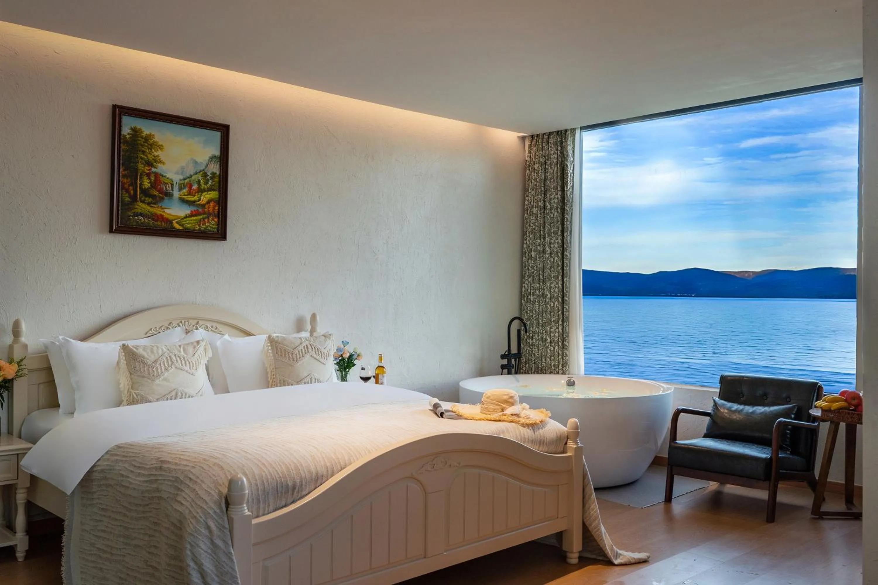 Bed in Blue Sea Hotel