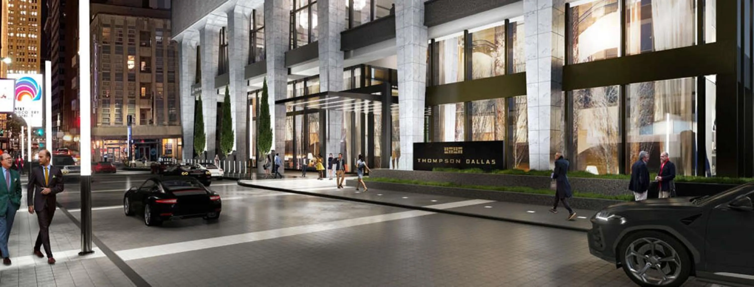 Facade/entrance in Thompson Dallas, by Hyatt