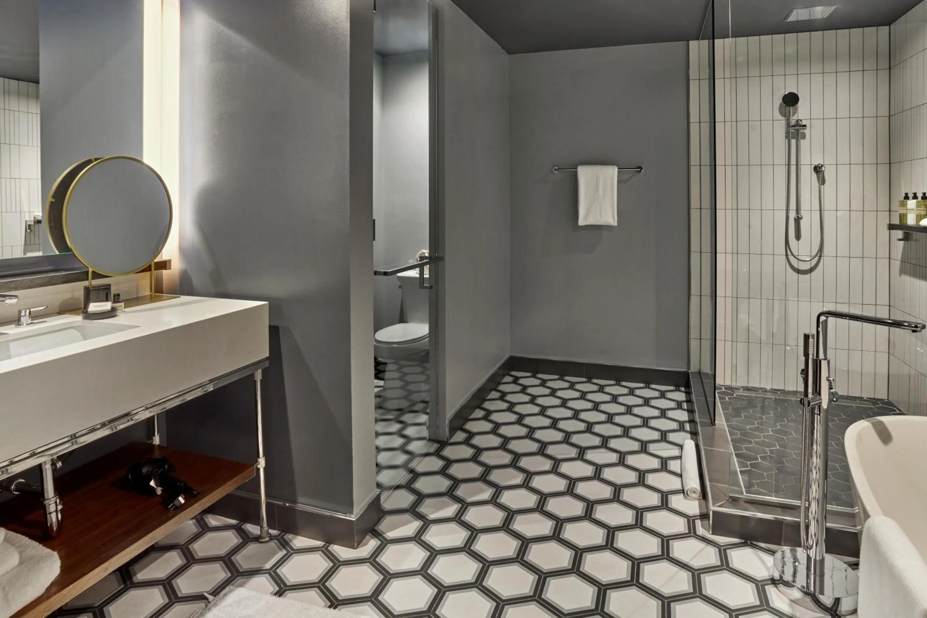 Bathroom in Thompson Dallas, by Hyatt