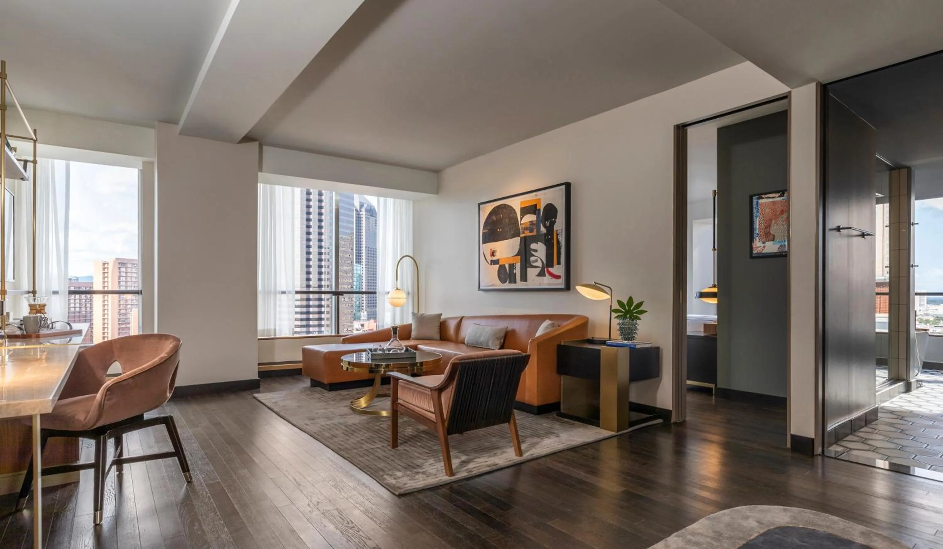 Living room in Thompson Dallas, by Hyatt