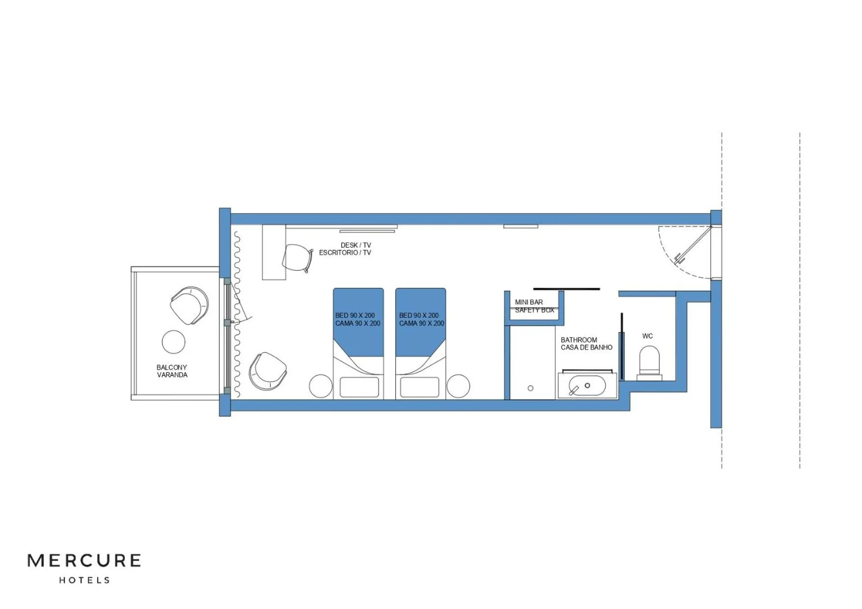 Floor plan in Mercure Porto Centro Aliados