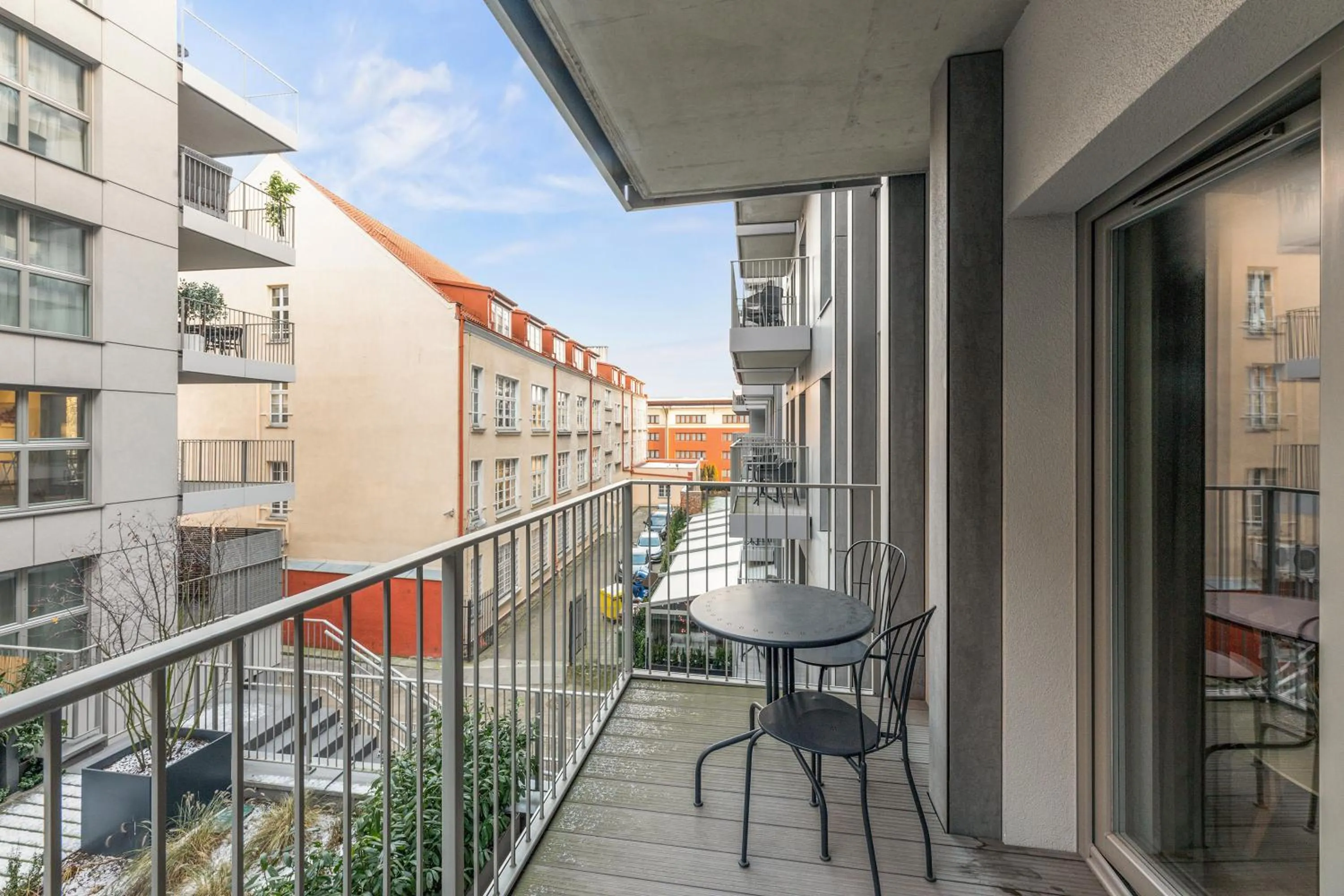 Balcony/Terrace in GRANO APARTMENTS Gdańsk Residence SPA & Wellness - GRANO APARTMENTS Gdańsk Old Town SPA & Wellness