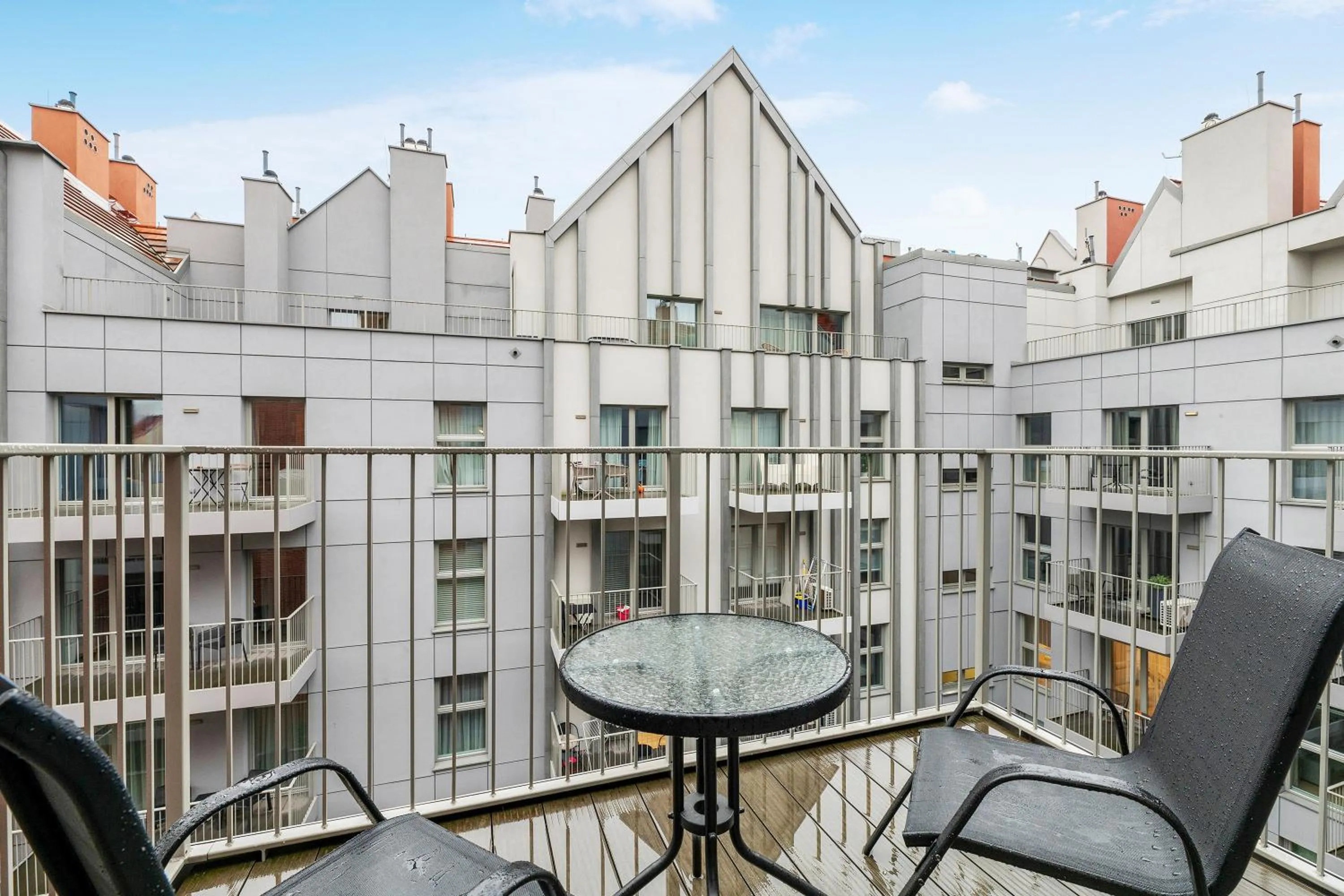 Balcony/Terrace in GRANO APARTMENTS Gdańsk Residence SPA & Wellness - GRANO APARTMENTS Gdańsk Old Town SPA & Wellness