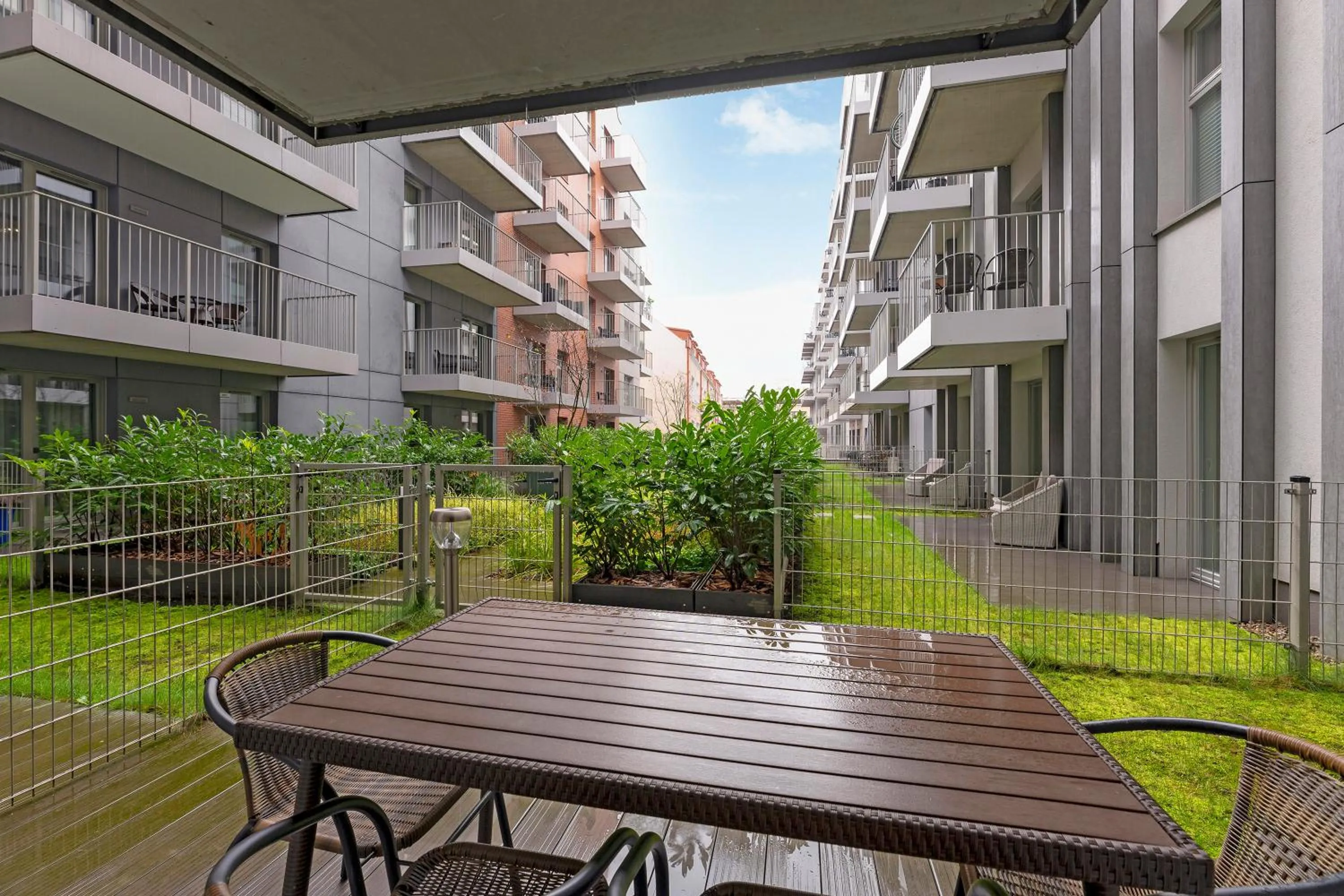 Balcony/Terrace in GRANO APARTMENTS Gdańsk Residence SPA & Wellness - GRANO APARTMENTS Gdańsk Old Town SPA & Wellness