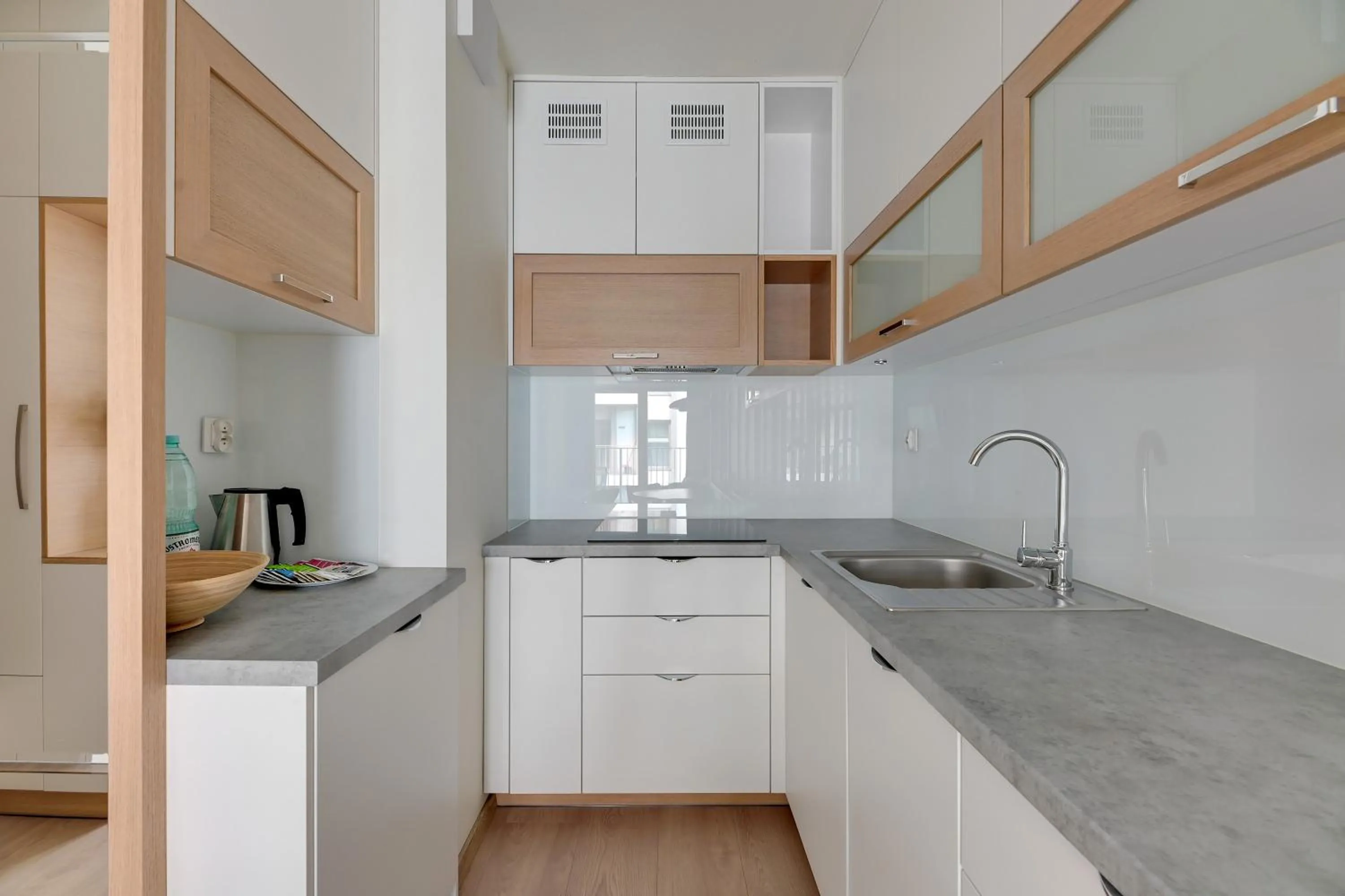 Kitchen or kitchenette in GRANO APARTMENTS Gdańsk Residence SPA & Wellness - GRANO APARTMENTS Gdańsk Old Town SPA & Wellness