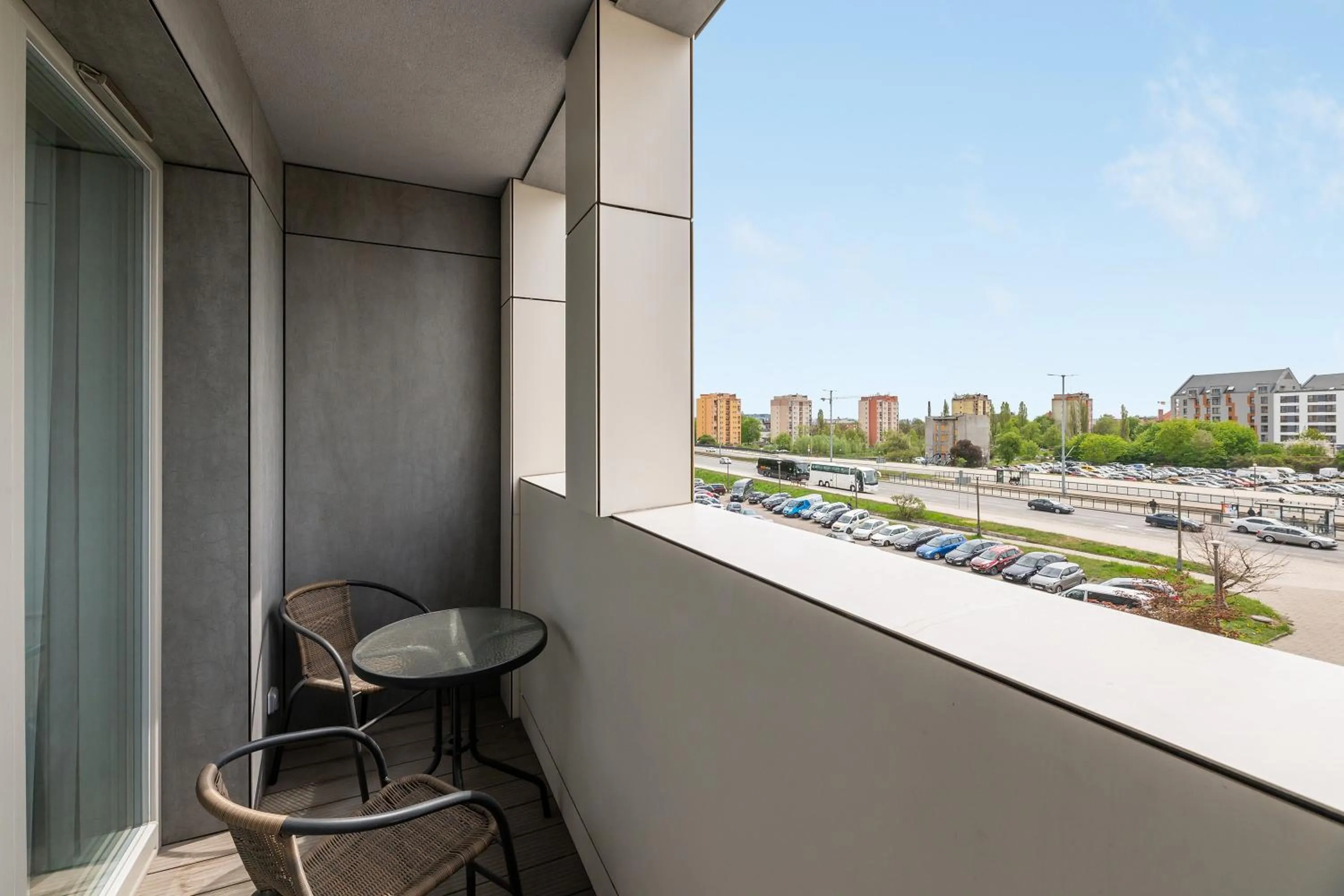 Balcony/Terrace in GRANO APARTMENTS Gdańsk Residence SPA & Wellness - GRANO APARTMENTS Gdańsk Old Town SPA & Wellness