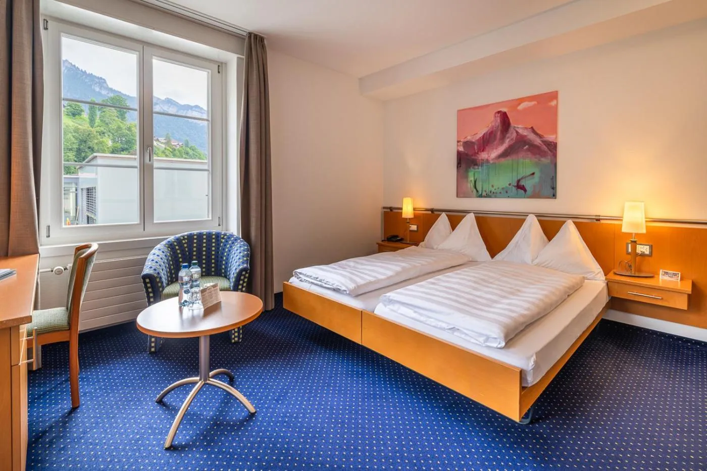 Bed in Parkhotel Gunten – Beach & Spa