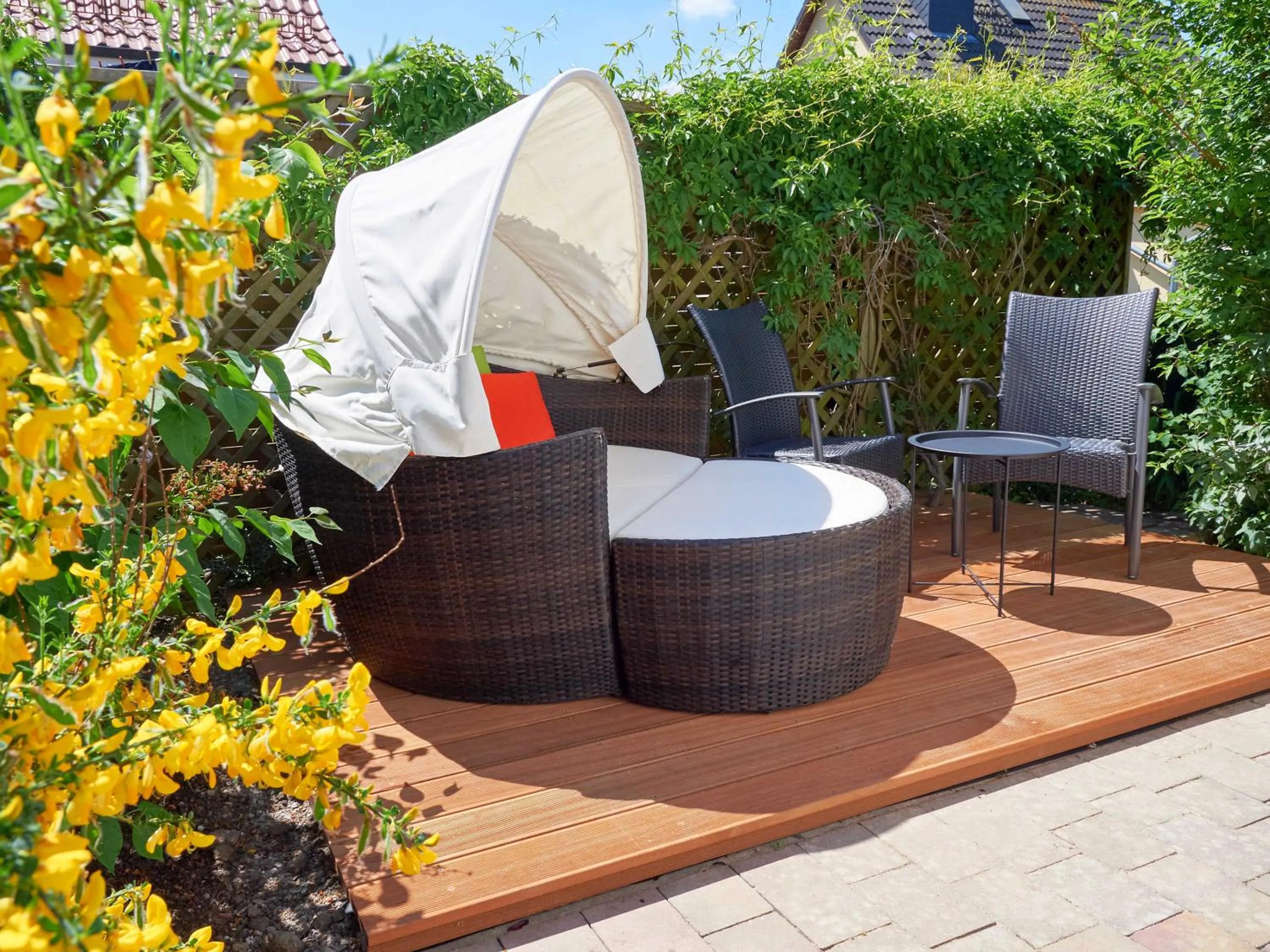 Ferienhaus Klünderberg in Binz mit Kamin, Terrasse, Strandkorb