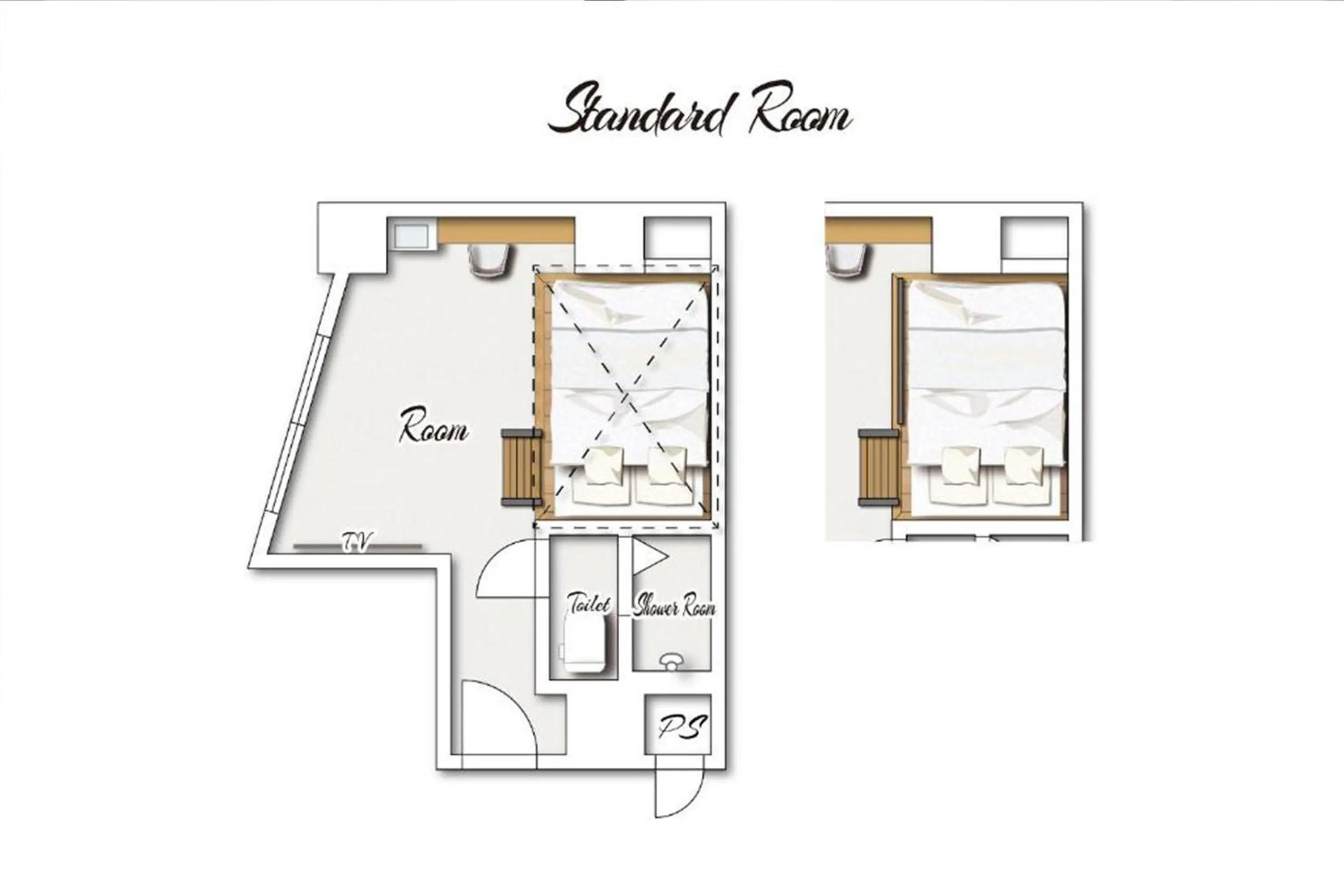 Floor plan in ZONK HOTEL Tenjin-Watanabedori