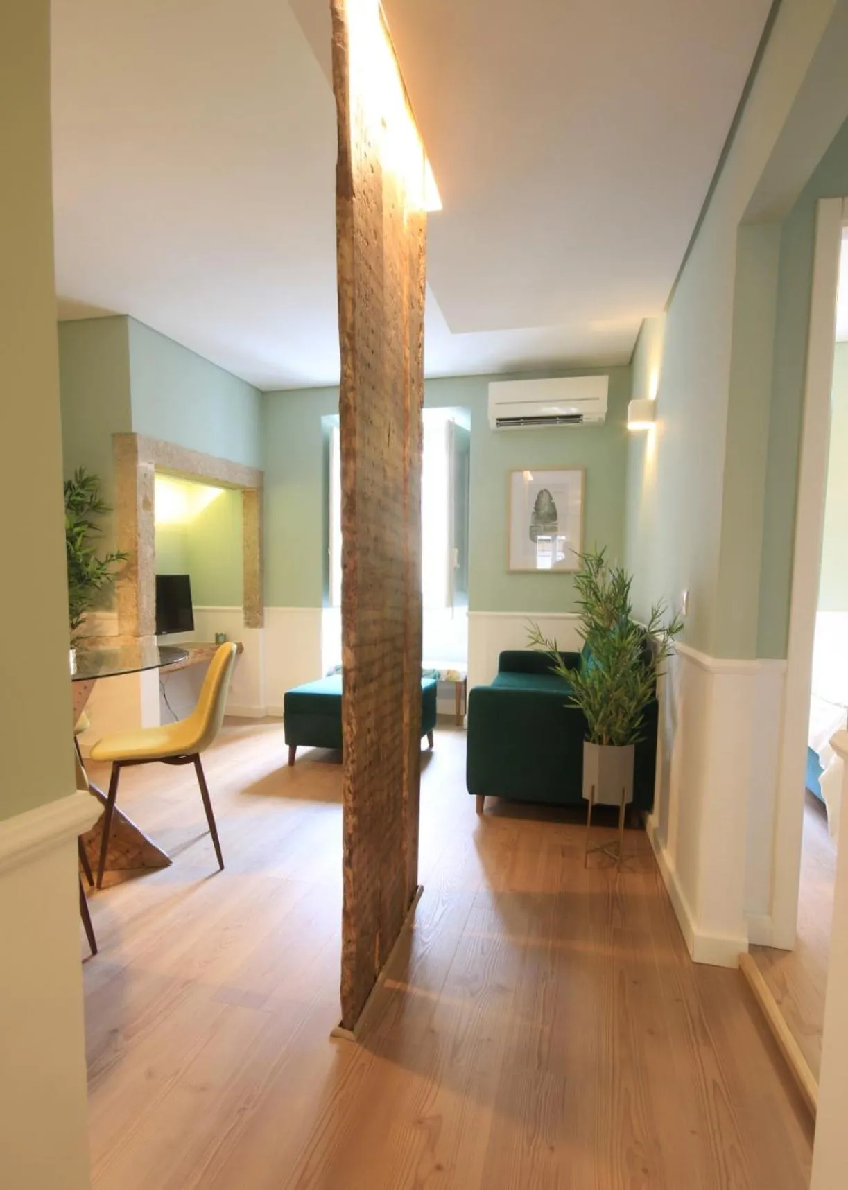 Living room in Minty Fresh Apartment