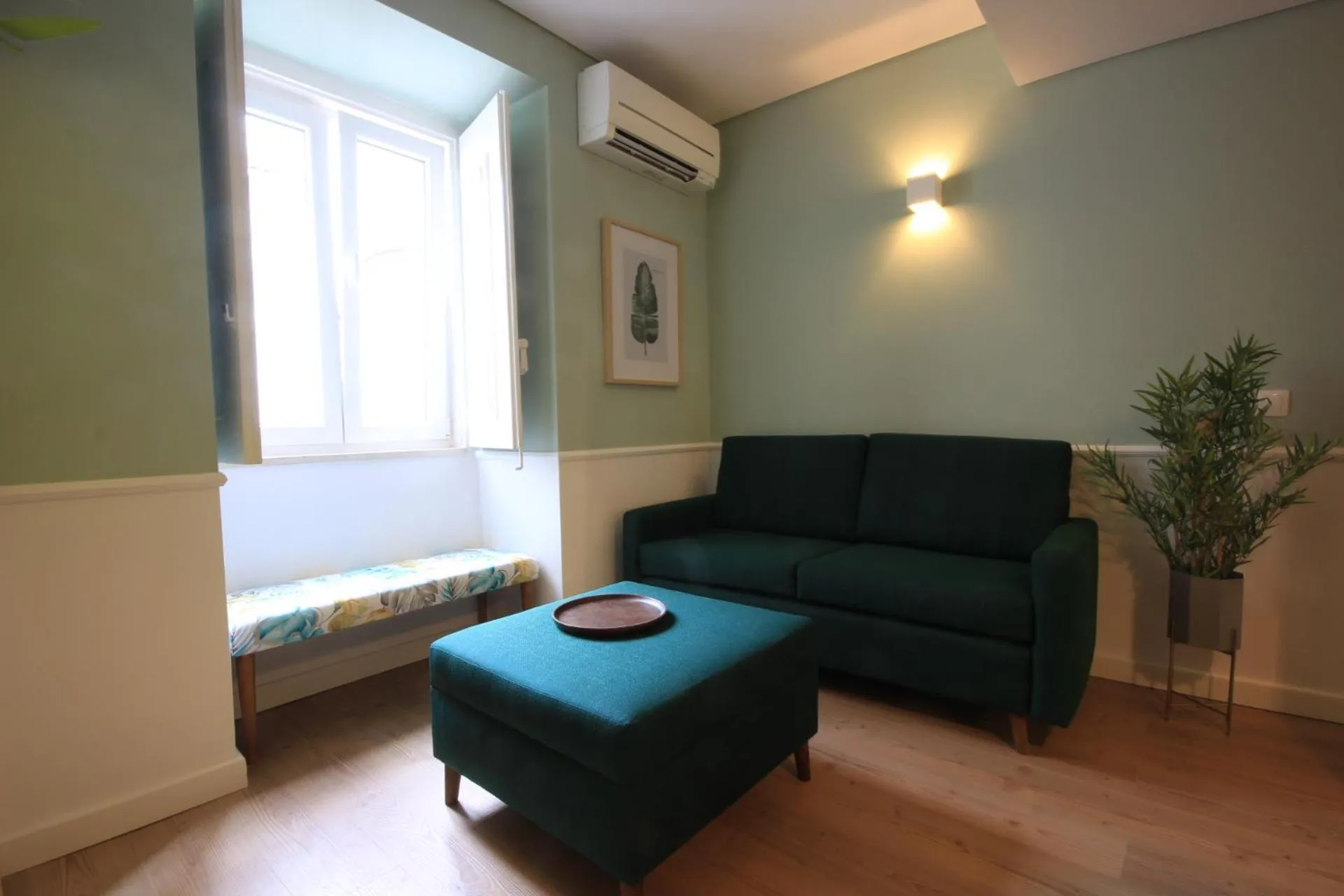 Living room in Minty Fresh Apartment