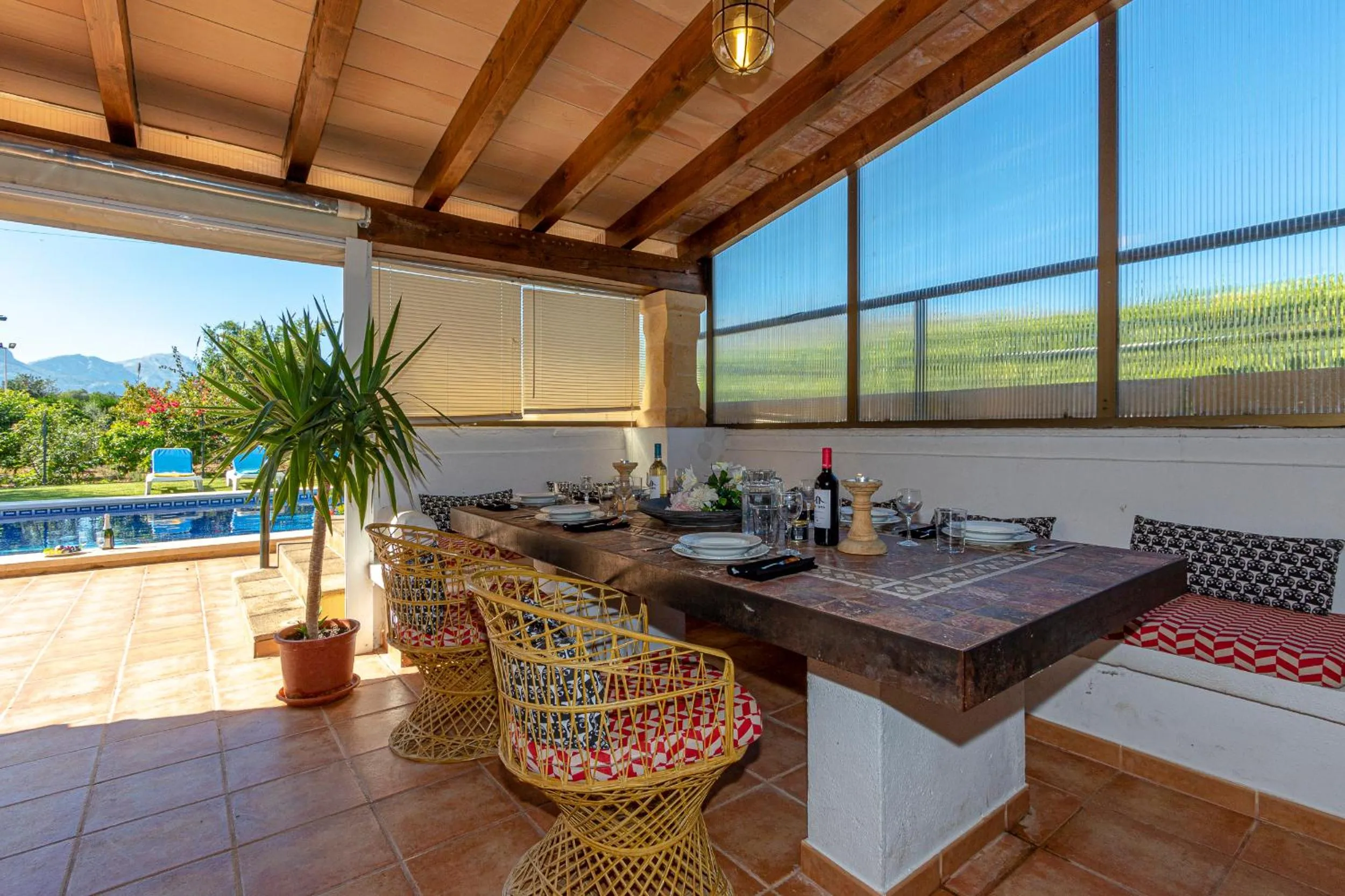 BBQ facilities in Family villa can Tomeu By homevillas360