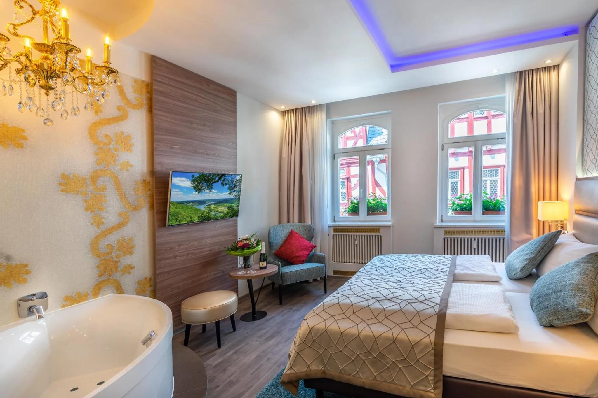 Bed in Hotel am Markt Bacharach