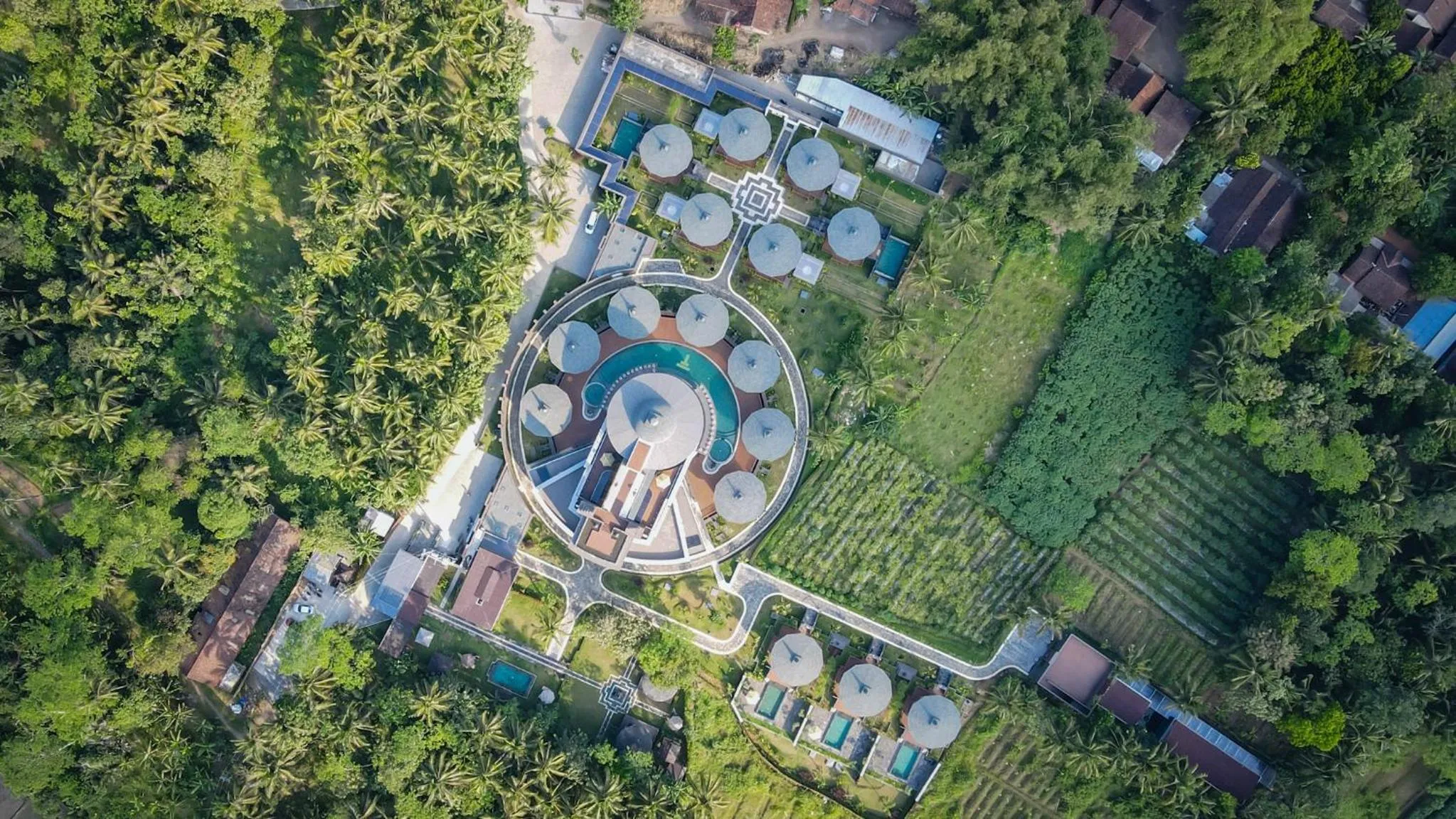Bird's eye view in Hotel Le Temple Borobudur