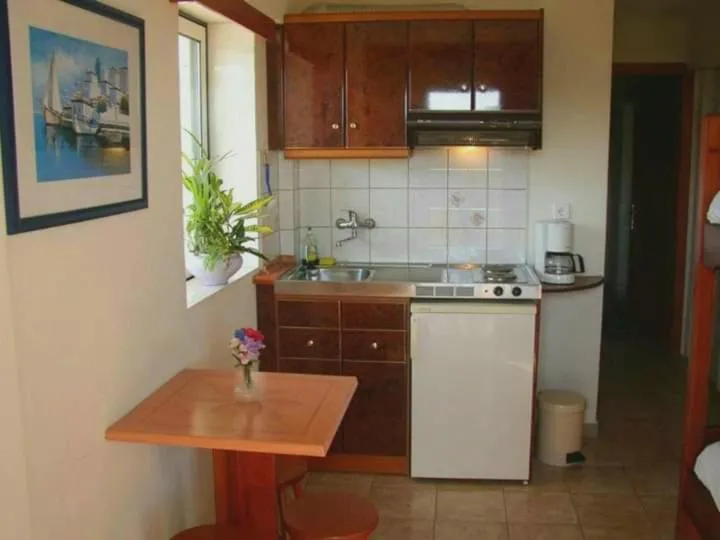 Kitchen or kitchenette in Apartmenthotel Sithon