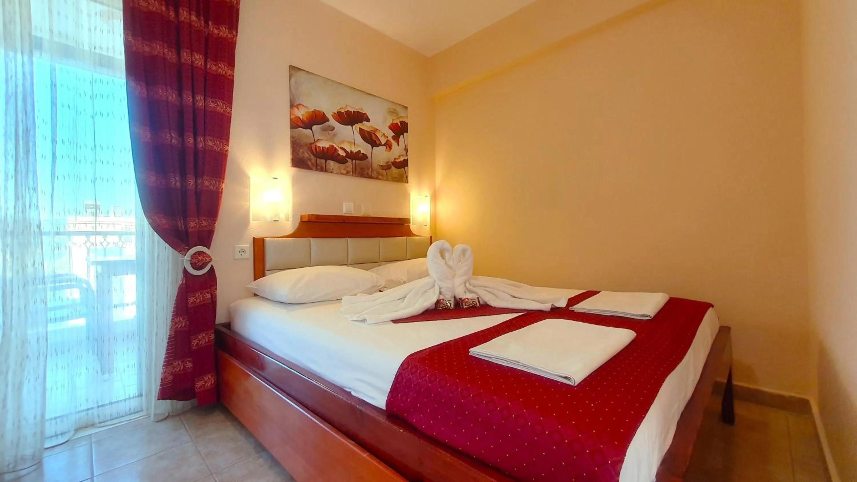 Bed in Apartmenthotel Sithon