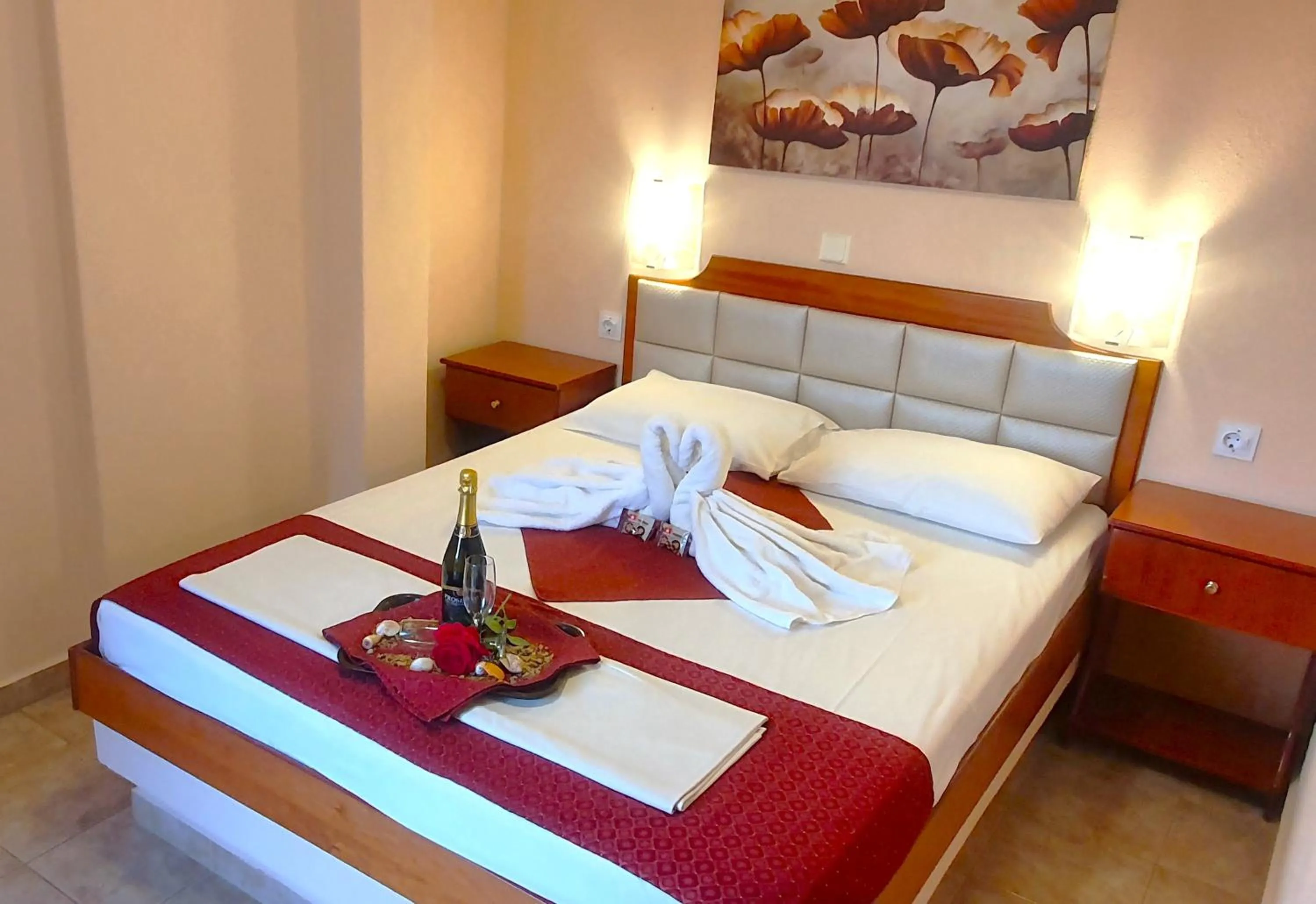 Bed in Apartmenthotel Sithon