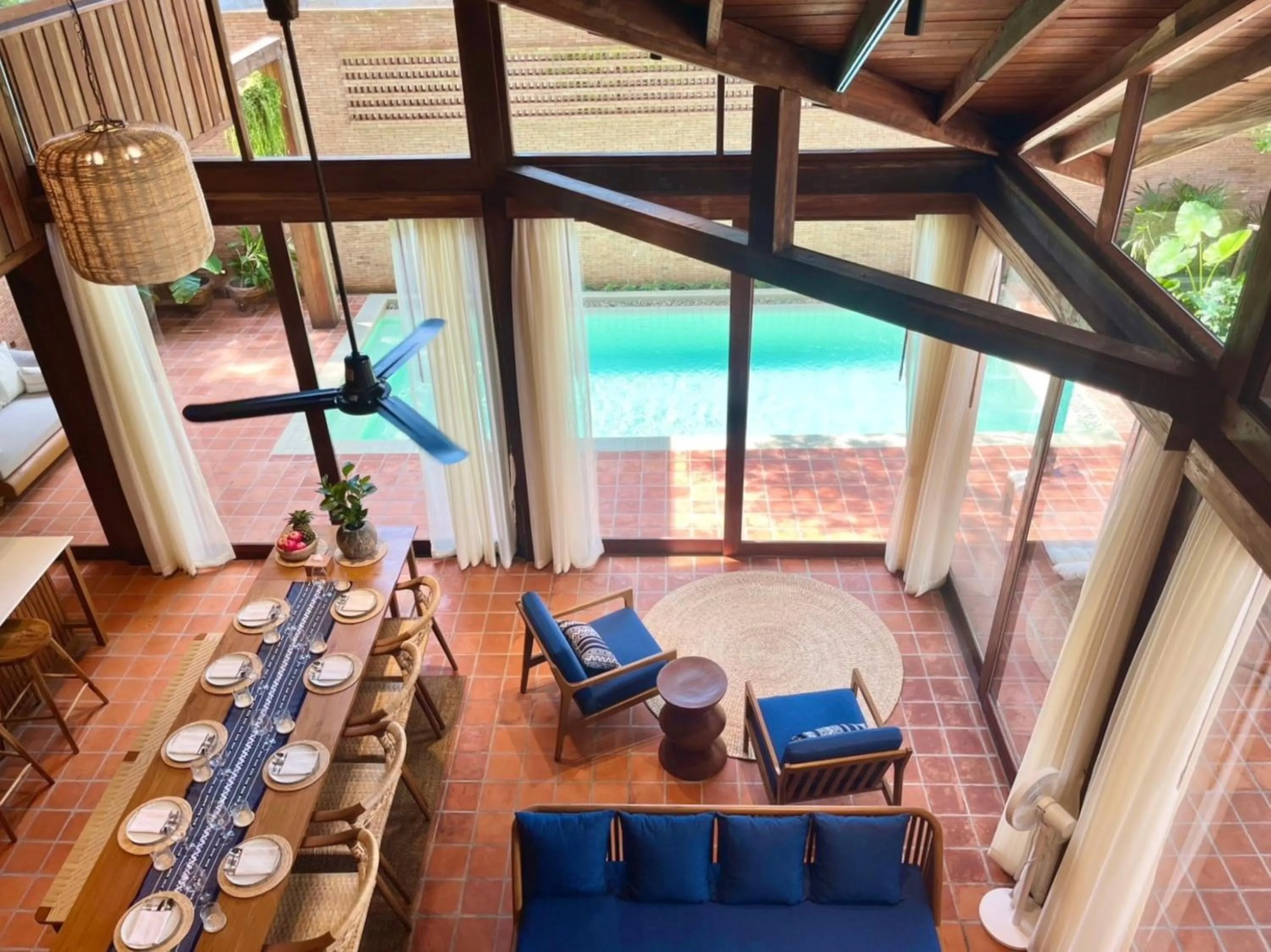 Seating area in Athita The Hidden Court Chiang Saen Boutique Hotel