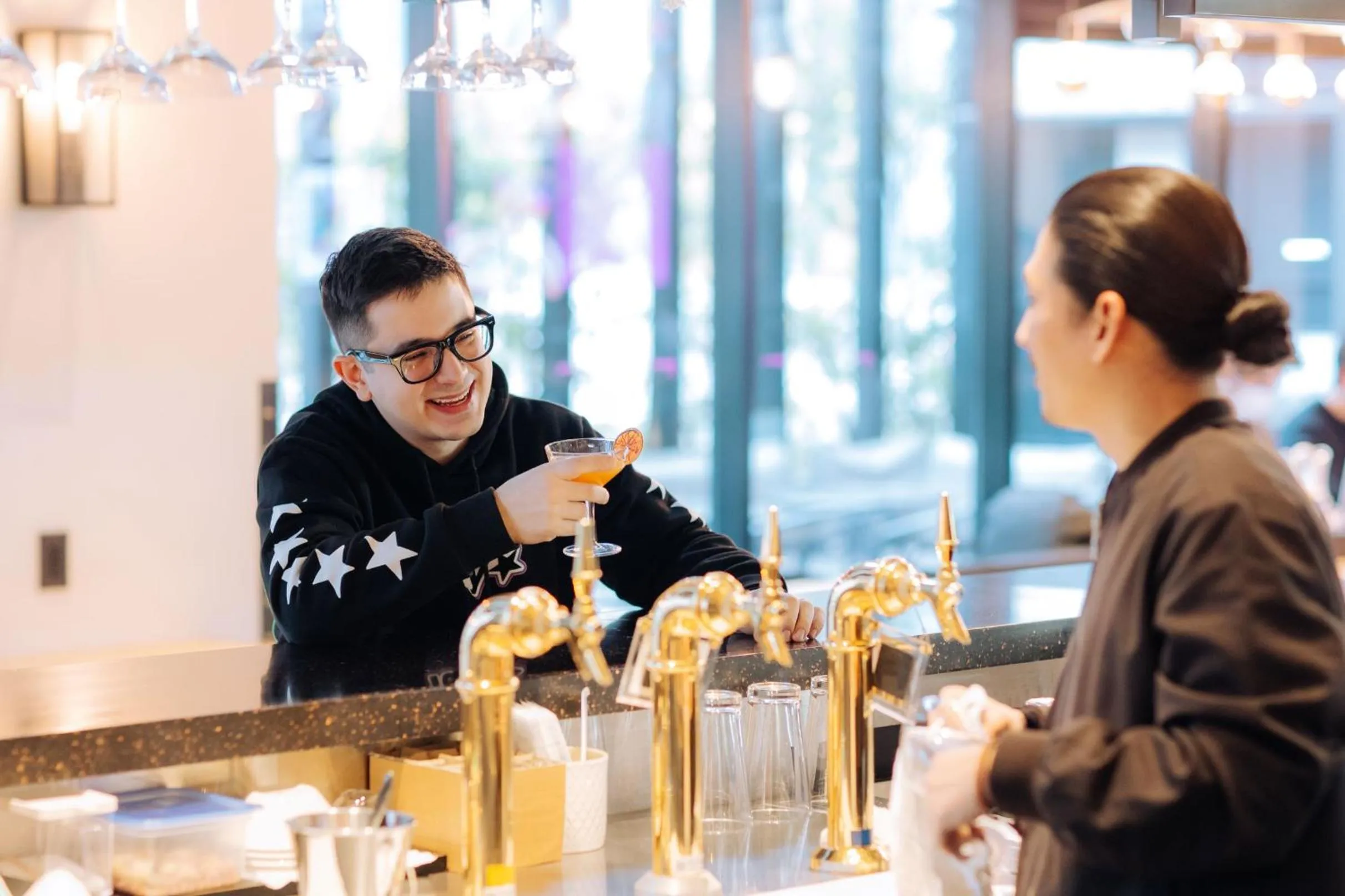 Lounge or bar in Moxy Osaka Umeda