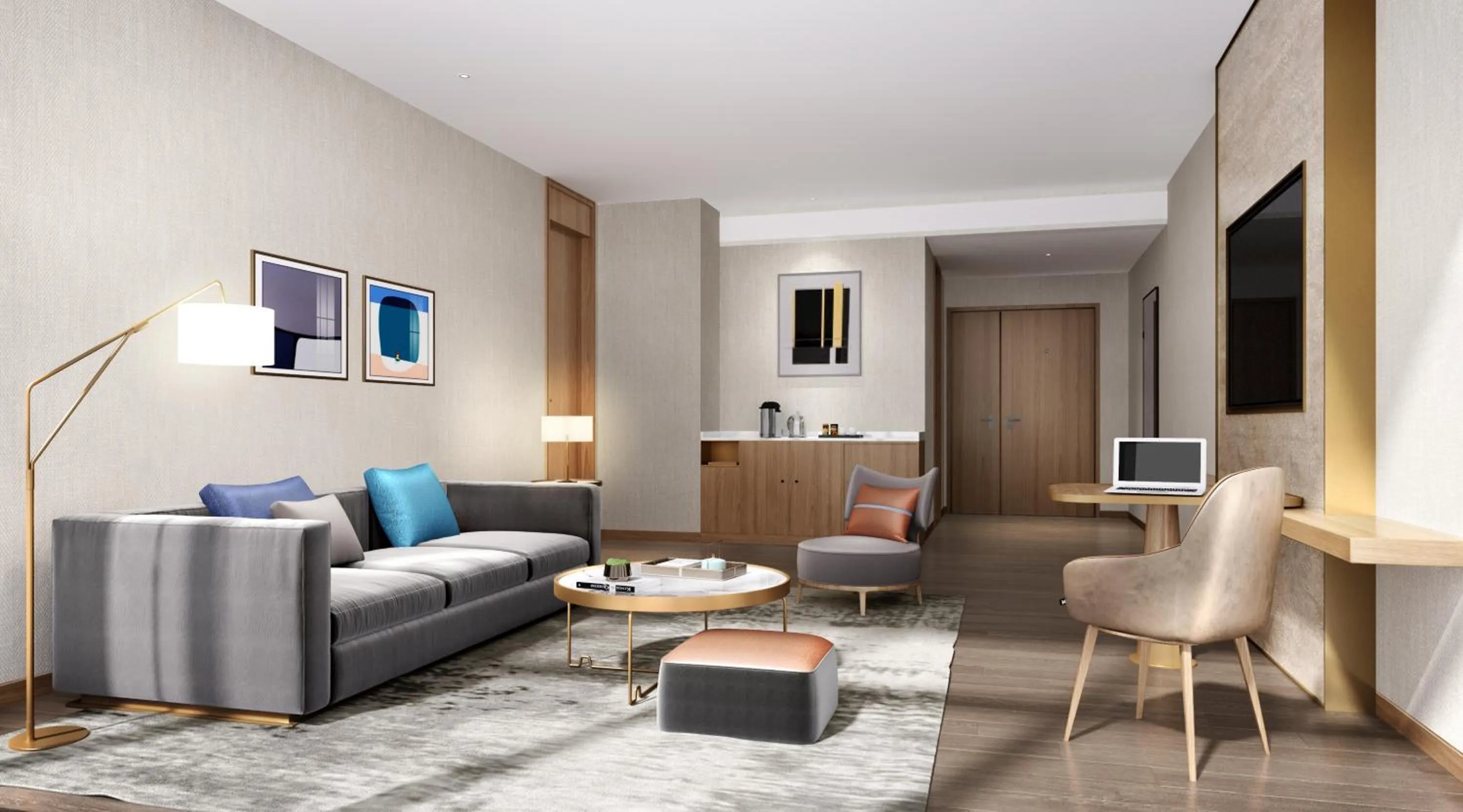 Living room in Holiday Inn Express Shenzhen Haiyuan City by IHG
