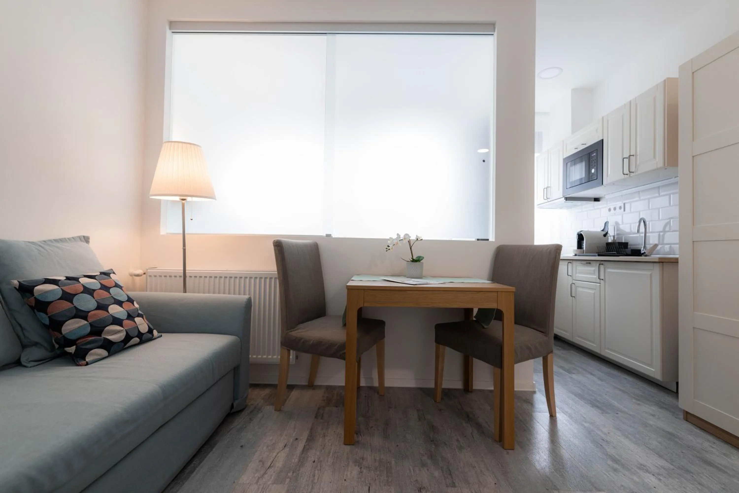 Living room in Roomstore Studio Apartments