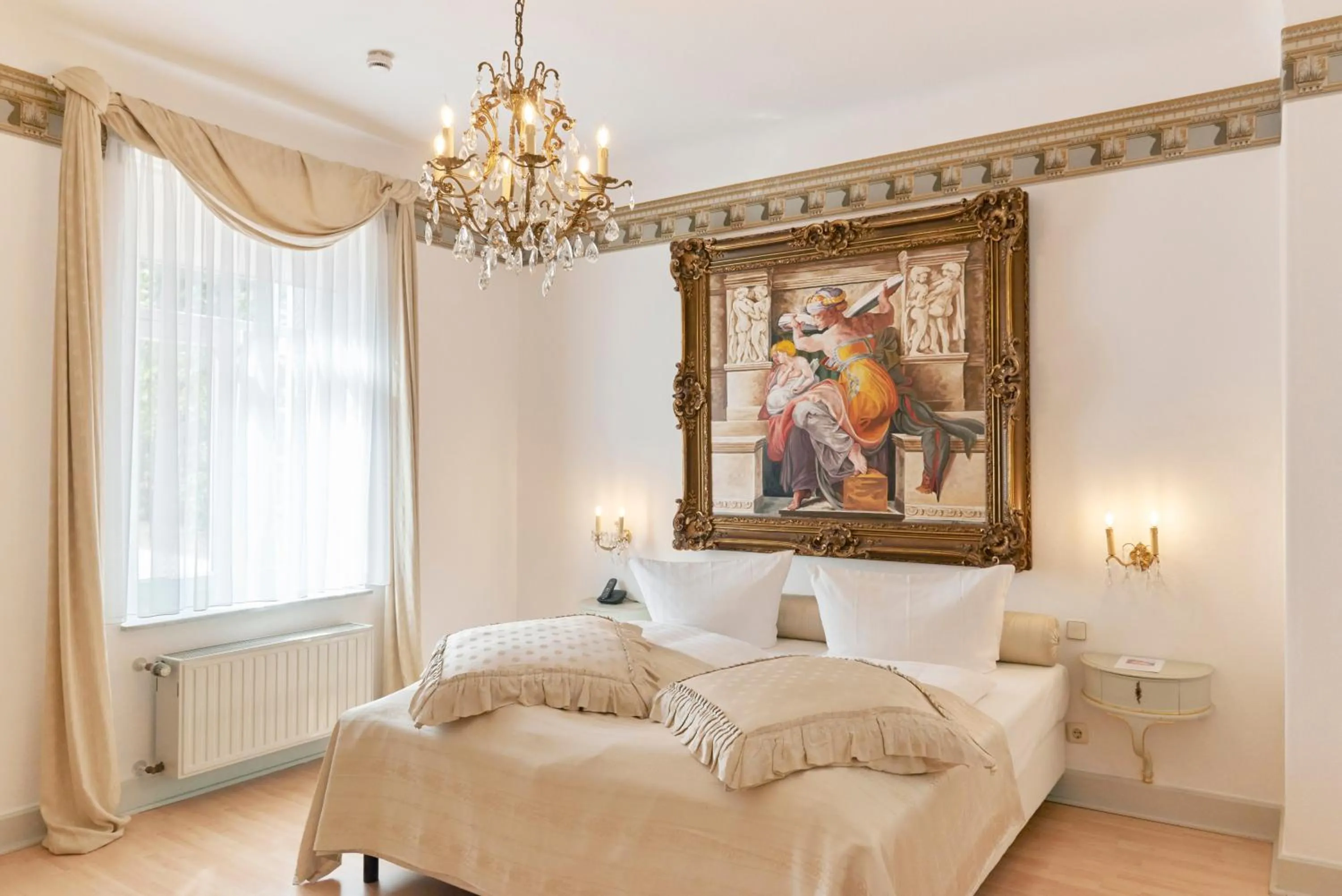 Bedroom, Bed in Design-Hotel Zur Abtei