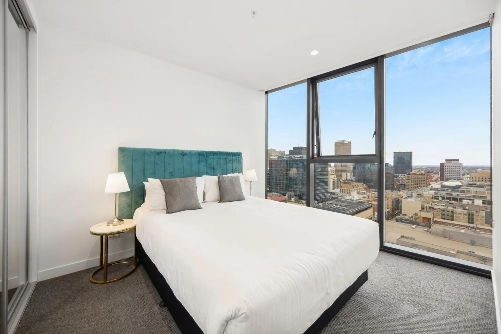 Bed in Realm Apartments by CLLIX