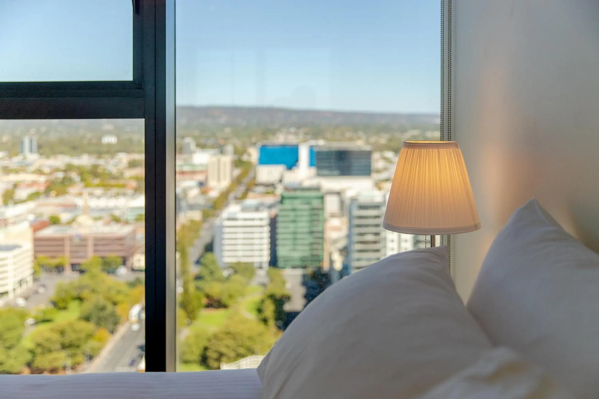 Bedroom, Bed in Realm Apartments by CLLIX