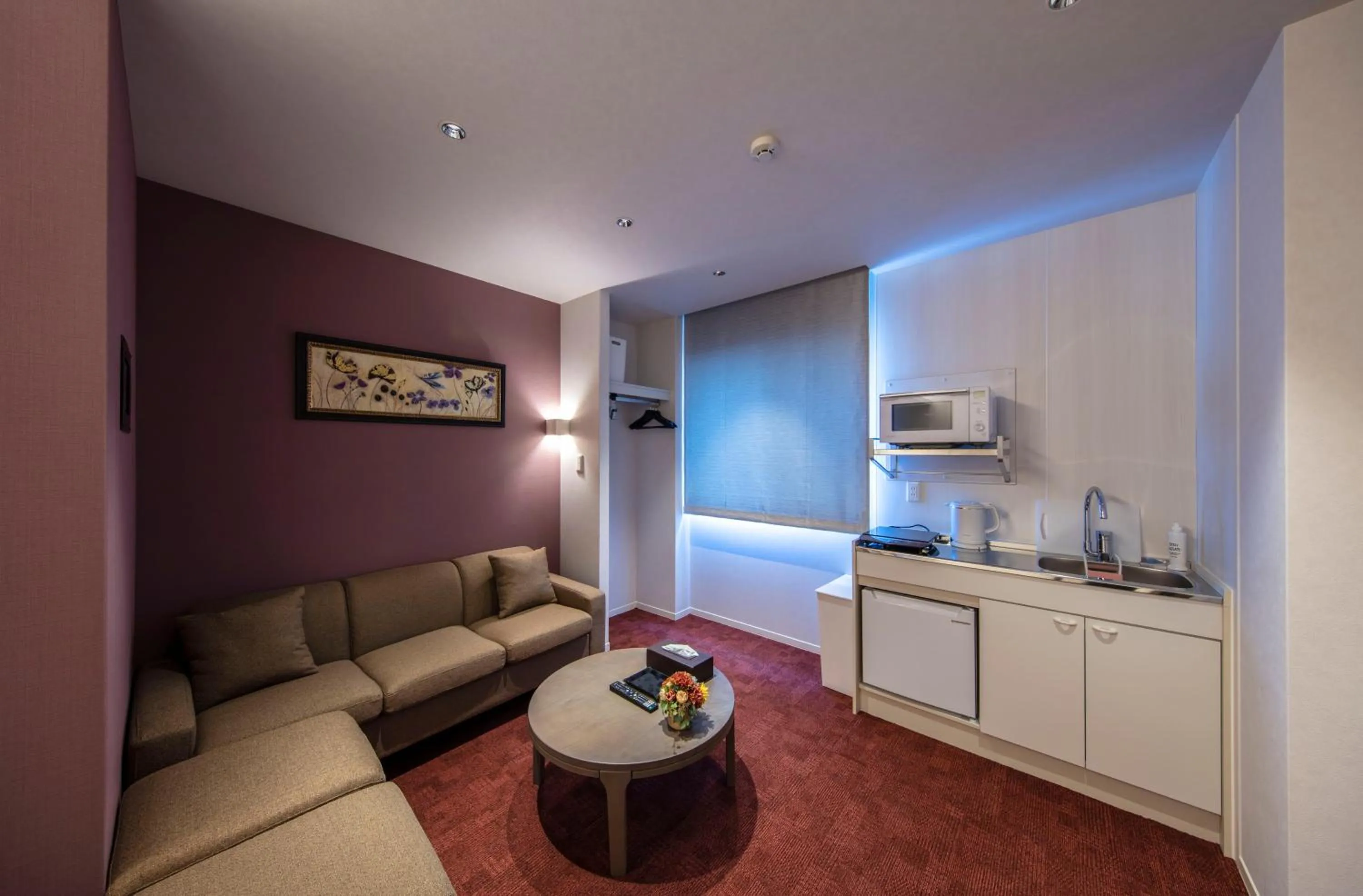 Seating area in GRAND BASE Okayama Ekimae