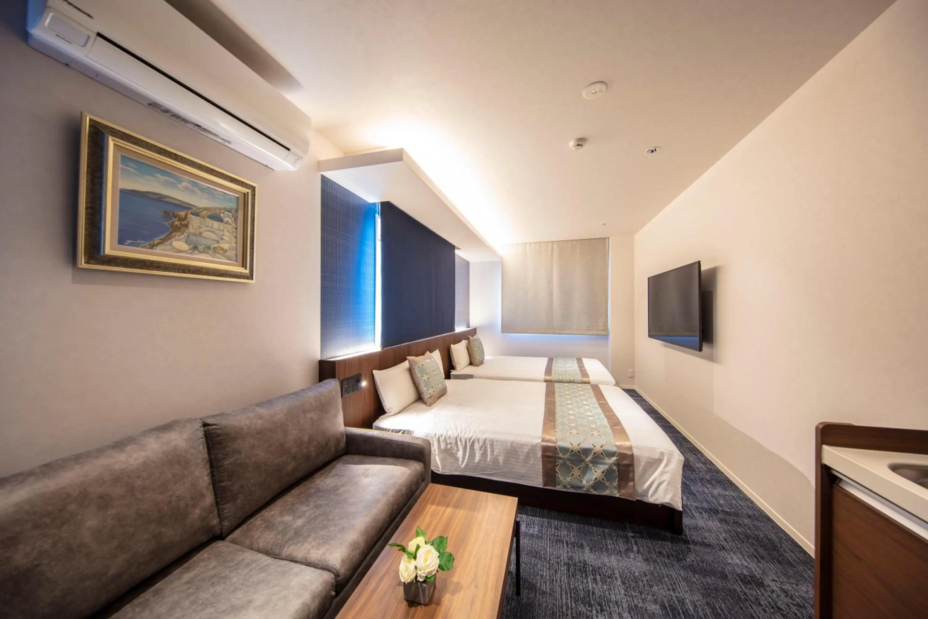 Photo of the whole room, Bed in GRAND BASE Okayama Ekimae